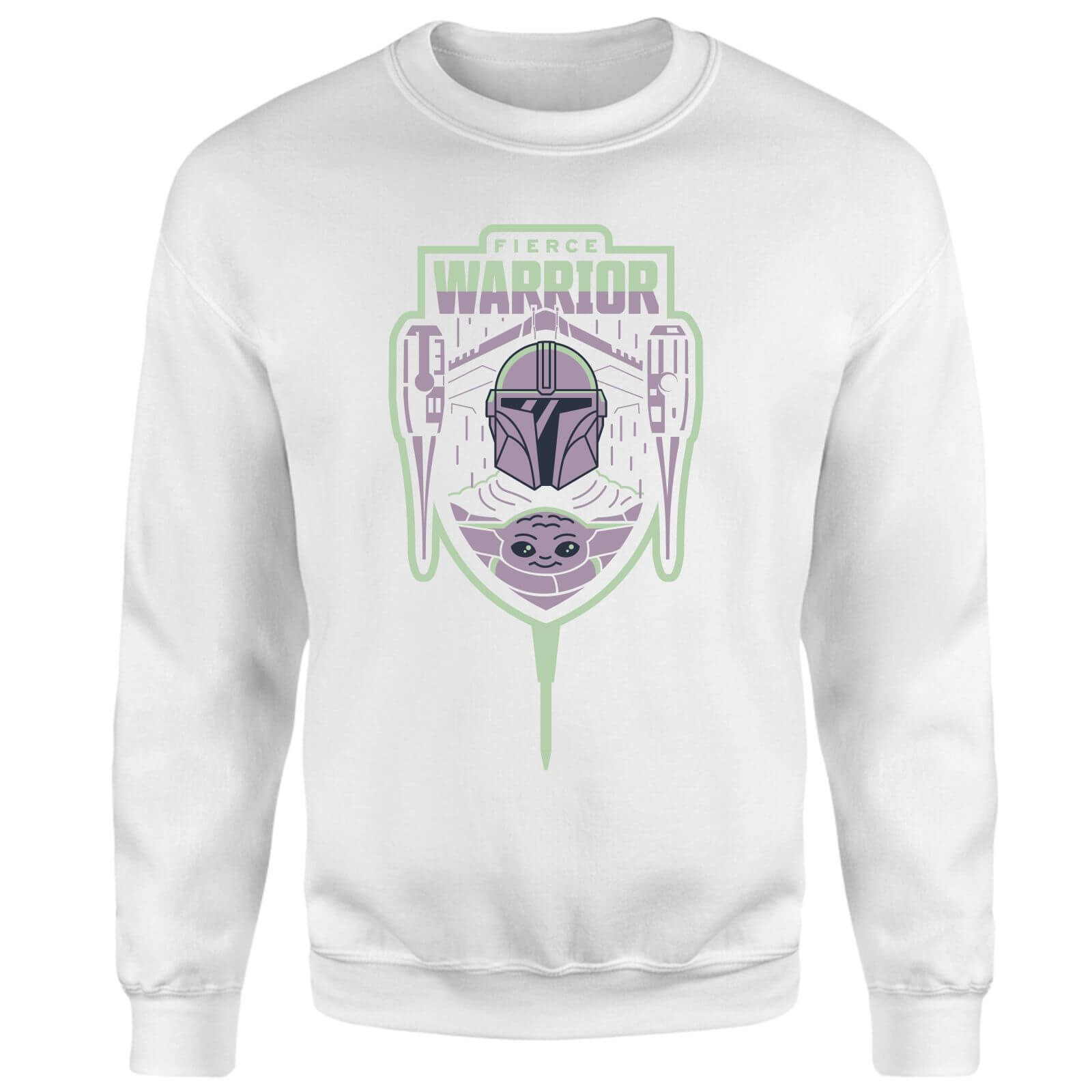 

Star Wars The Mandalorian Fierce Warrior Sweatshirt - White - L