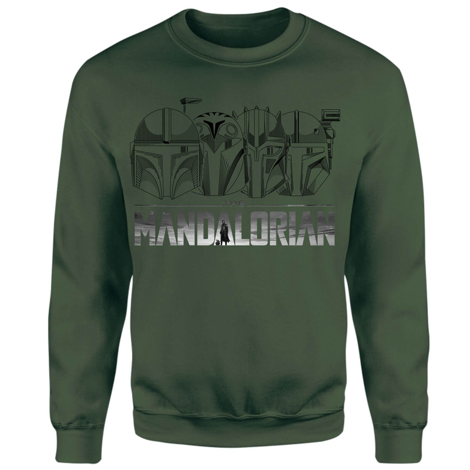 

Star Wars The Mandalorian Helmets Line Art - Light Base Sweatshirt - Green - L