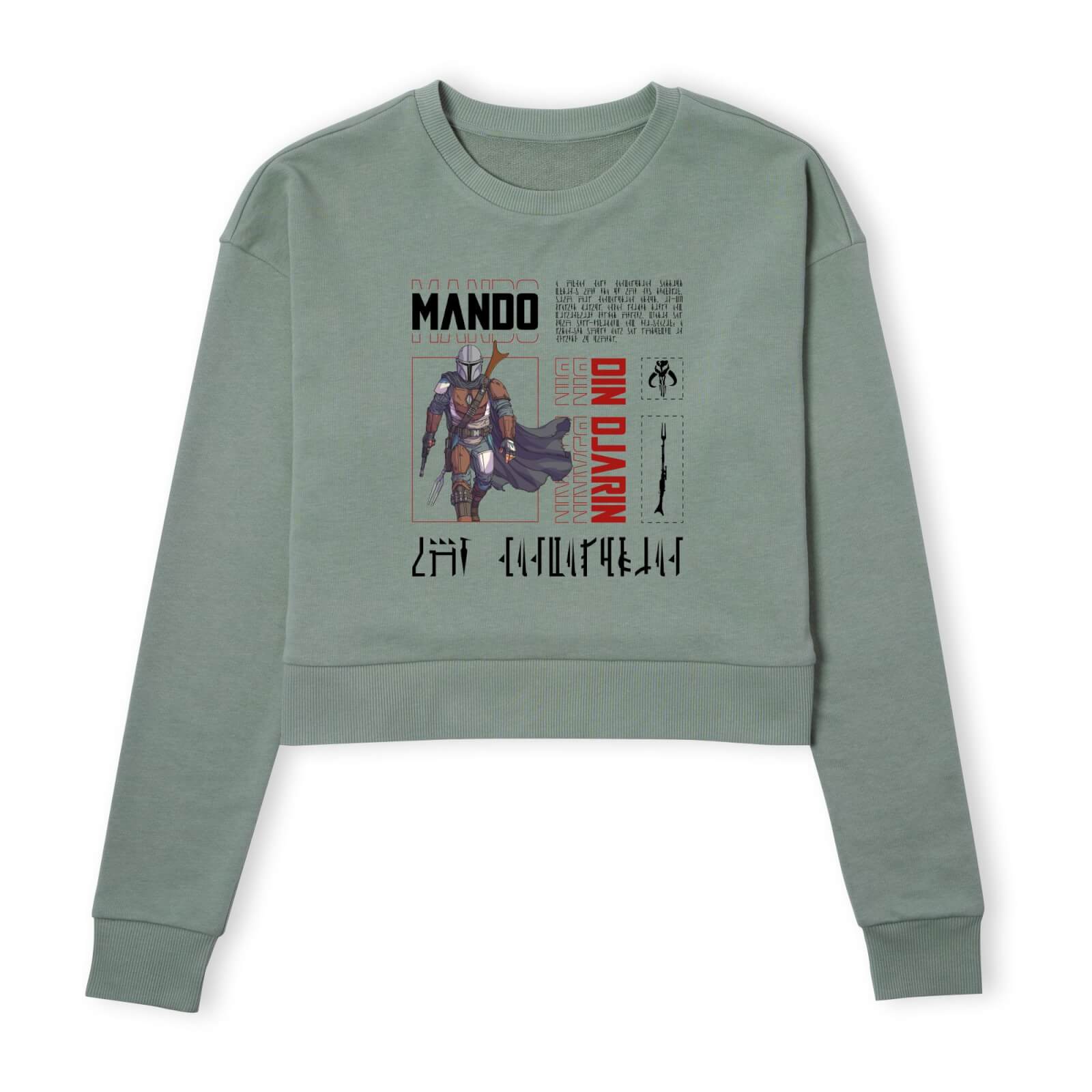 

Star Wars The Mandalorian Biography Women's Cropped Sweatshirt - Khaki - L