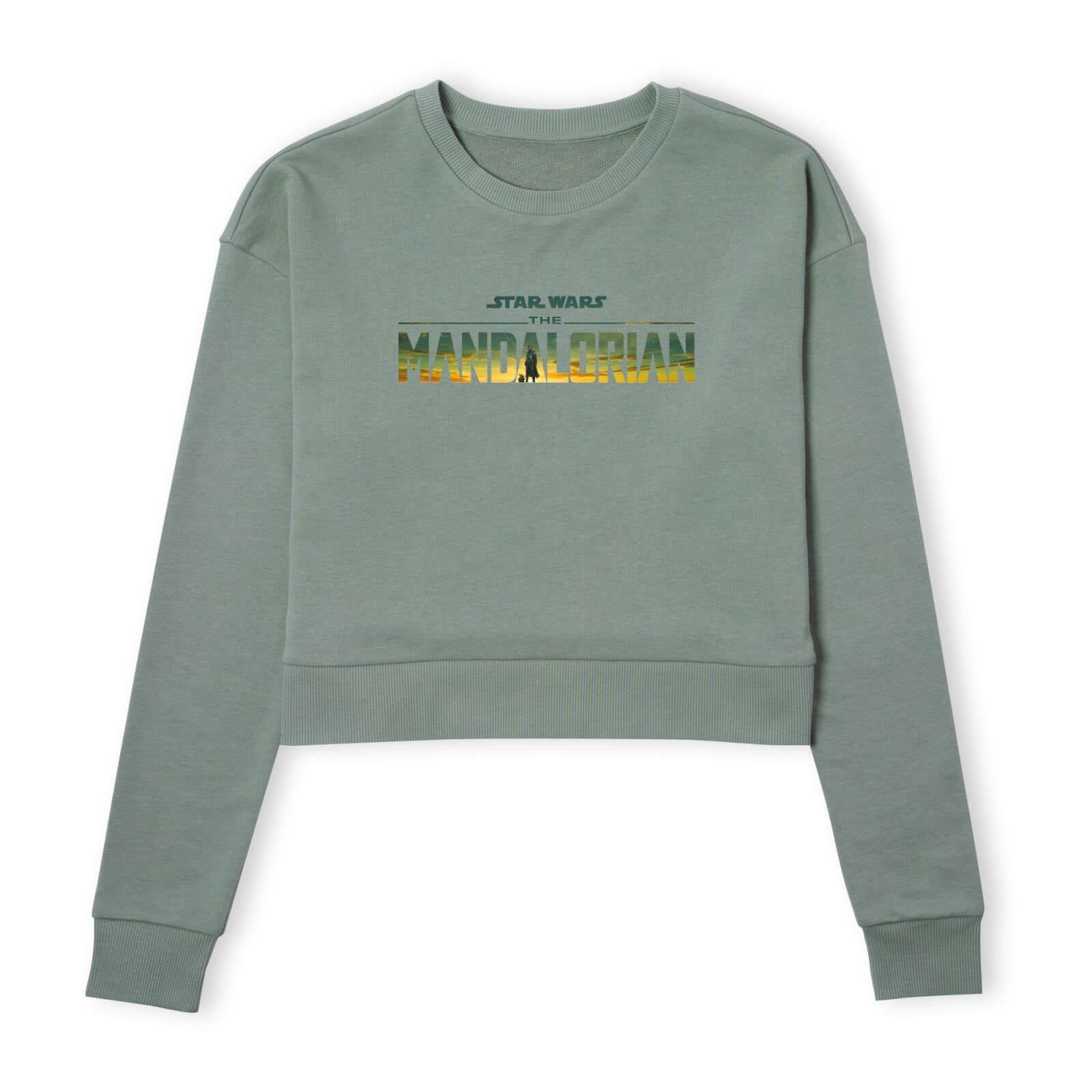 

Star Wars The Mandalorian Sunset Logo Women's Cropped Sweatshirt - Khaki - XXL