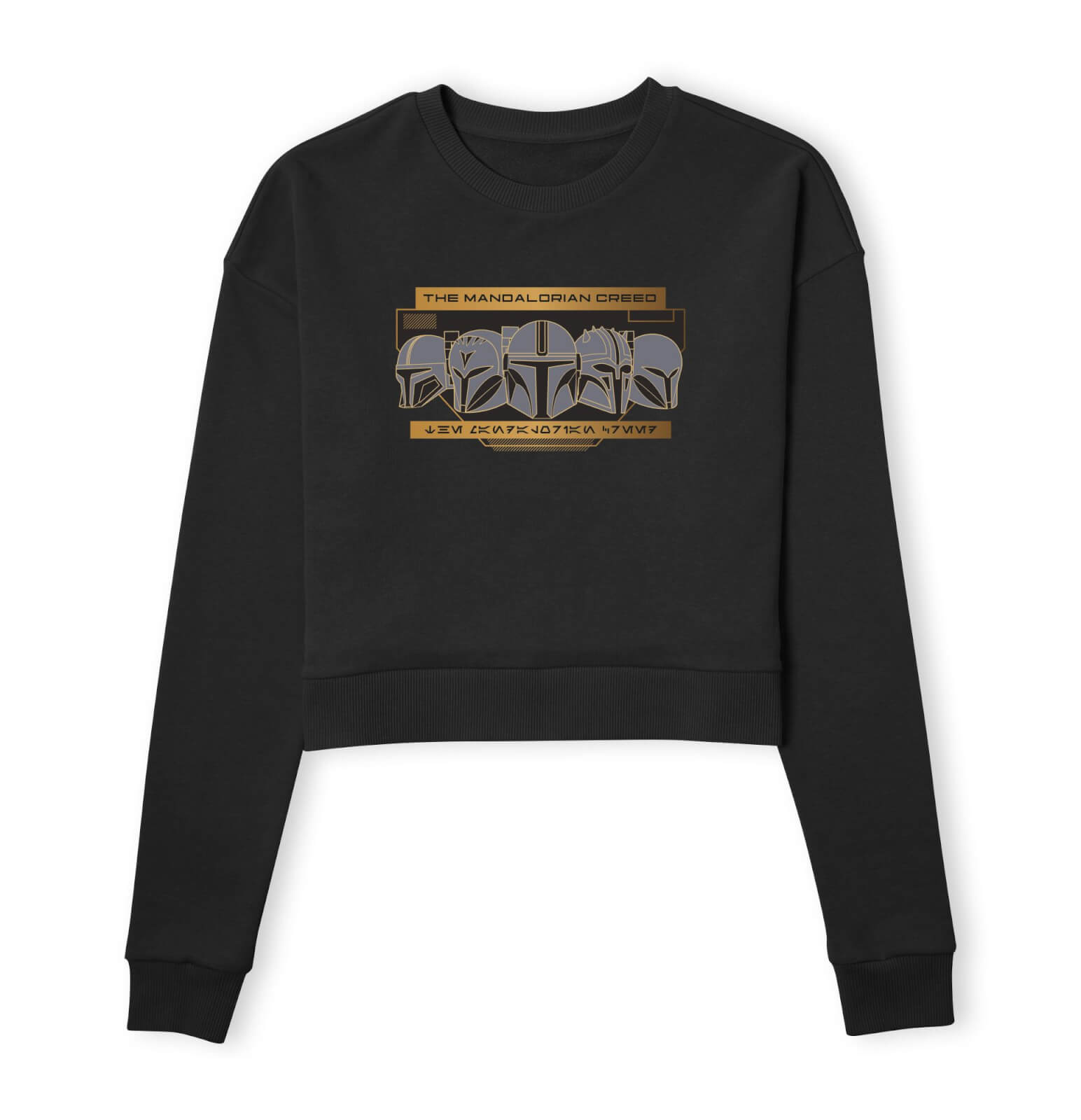 

Star Wars The Mandalorian Creed Women's Cropped Sweatshirt - Black - S