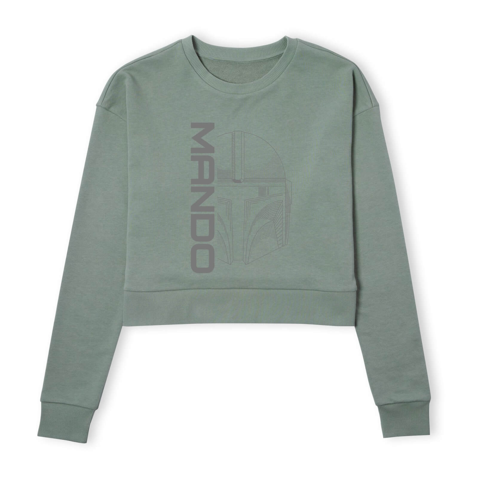 Star Wars The Mandalorian Mando Women's Cropped Sweatshirt - Khaki - XXL