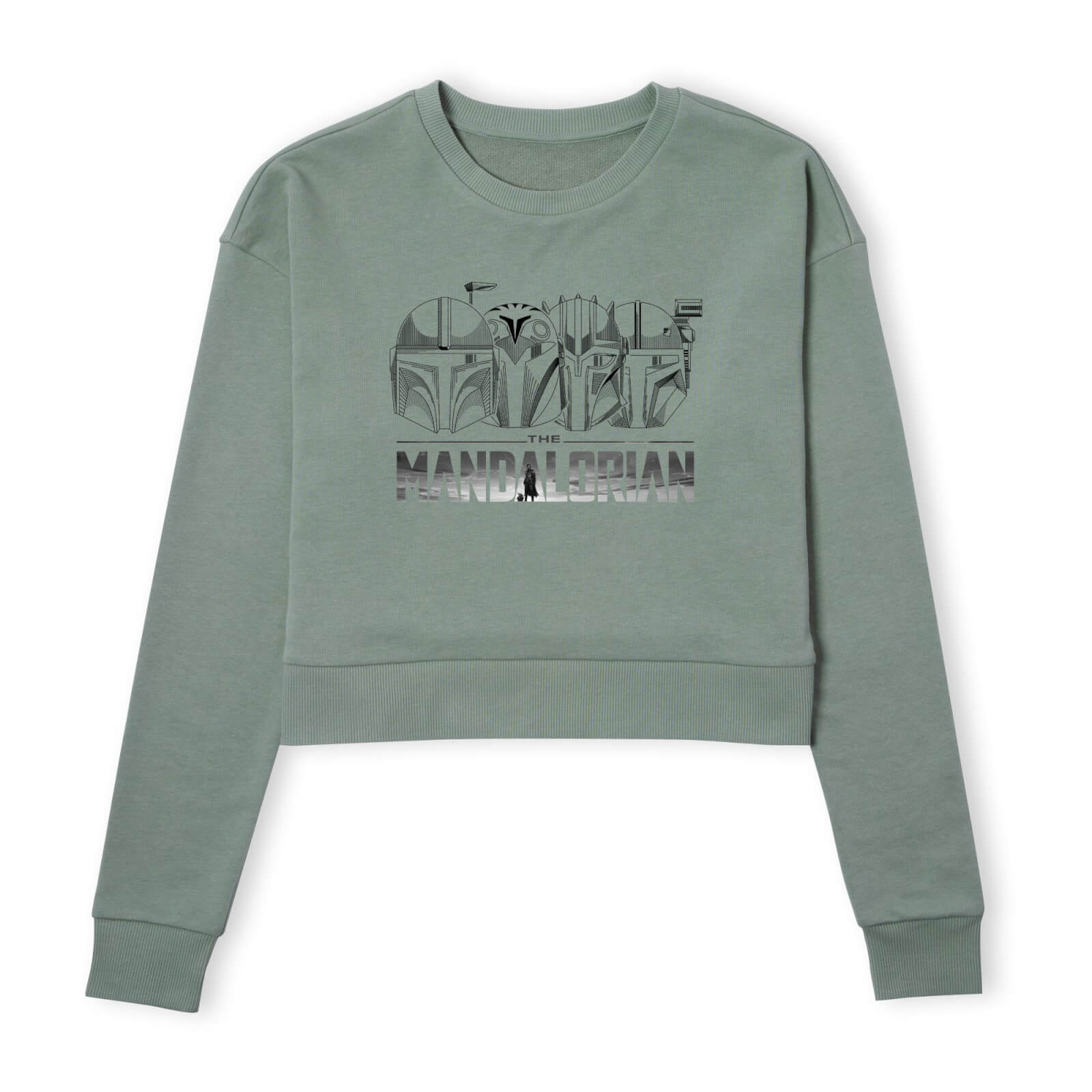 

Star Wars The Mandalorian Helmets Line Art - Light Base Women's Cropped Sweatshirt - Khaki - XXL