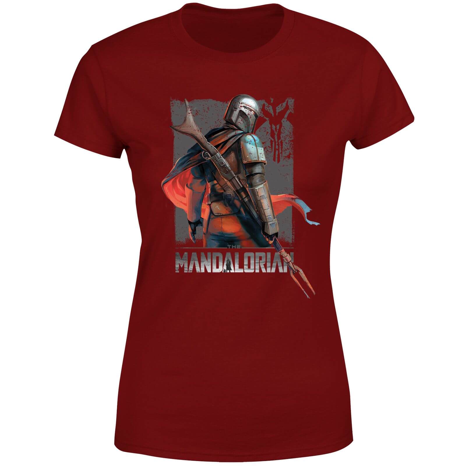 

Star Wars The Mandalorian Colour Edit Women's T-Shirt - Burgundy - L
