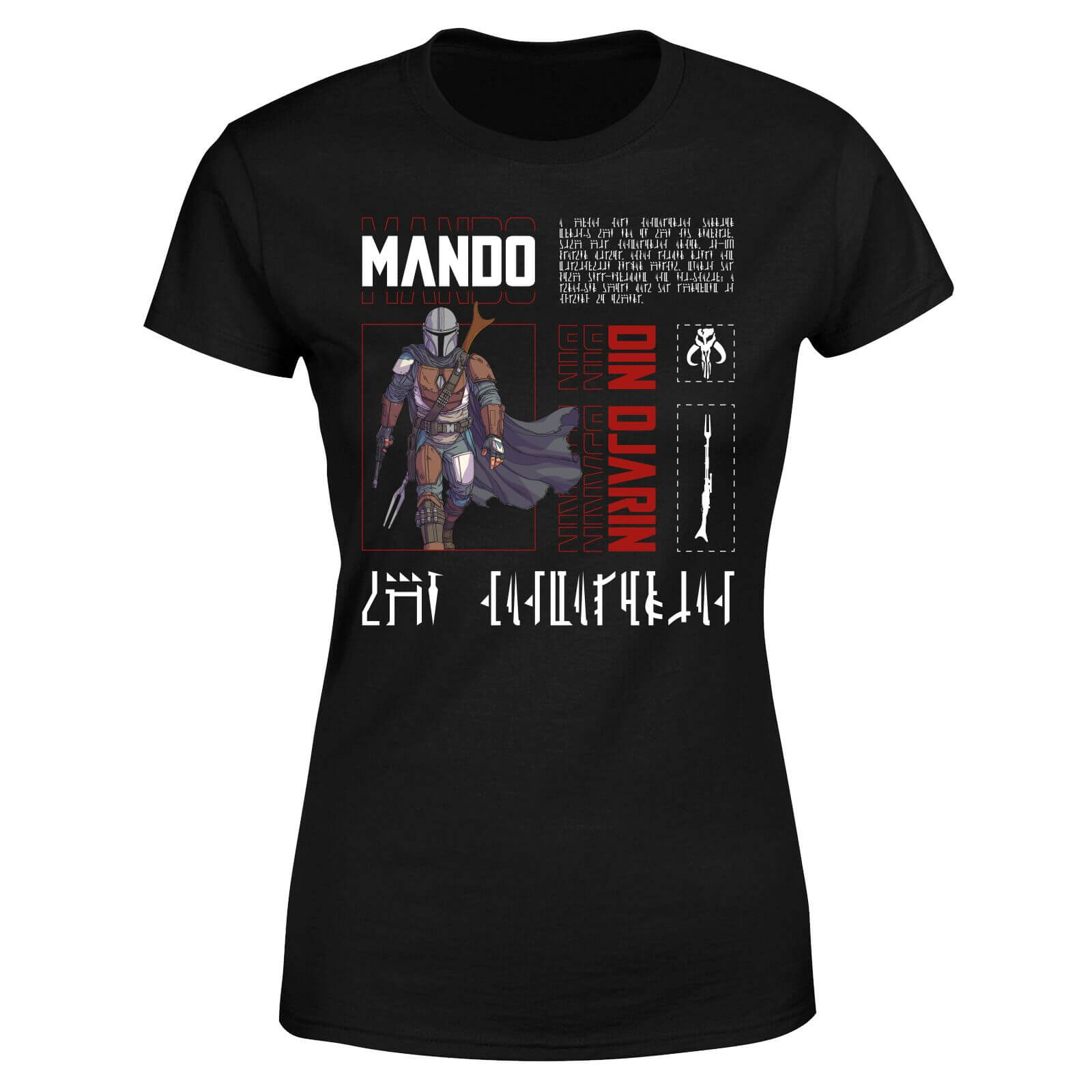 

Star Wars The Mandalorian Biography Women's T-Shirt - Black - L