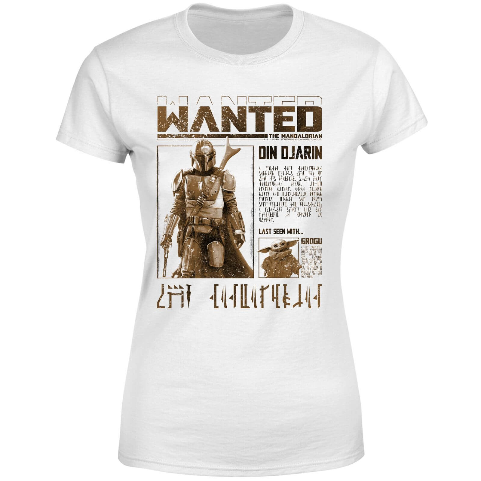 

Star Wars The Mandalorian Wanted Women's T-Shirt - White - XXL