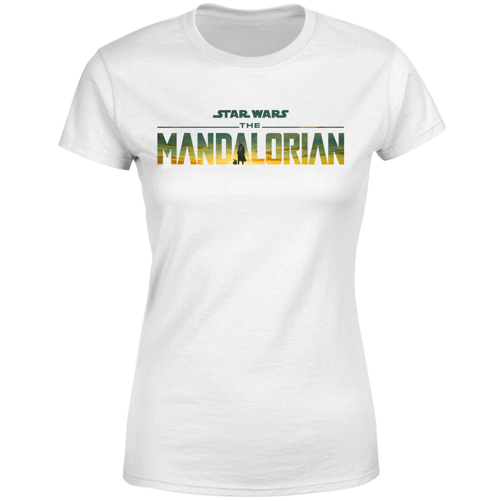 

Star Wars The Mandalorian Sunset Logo Women's T-Shirt - White - S