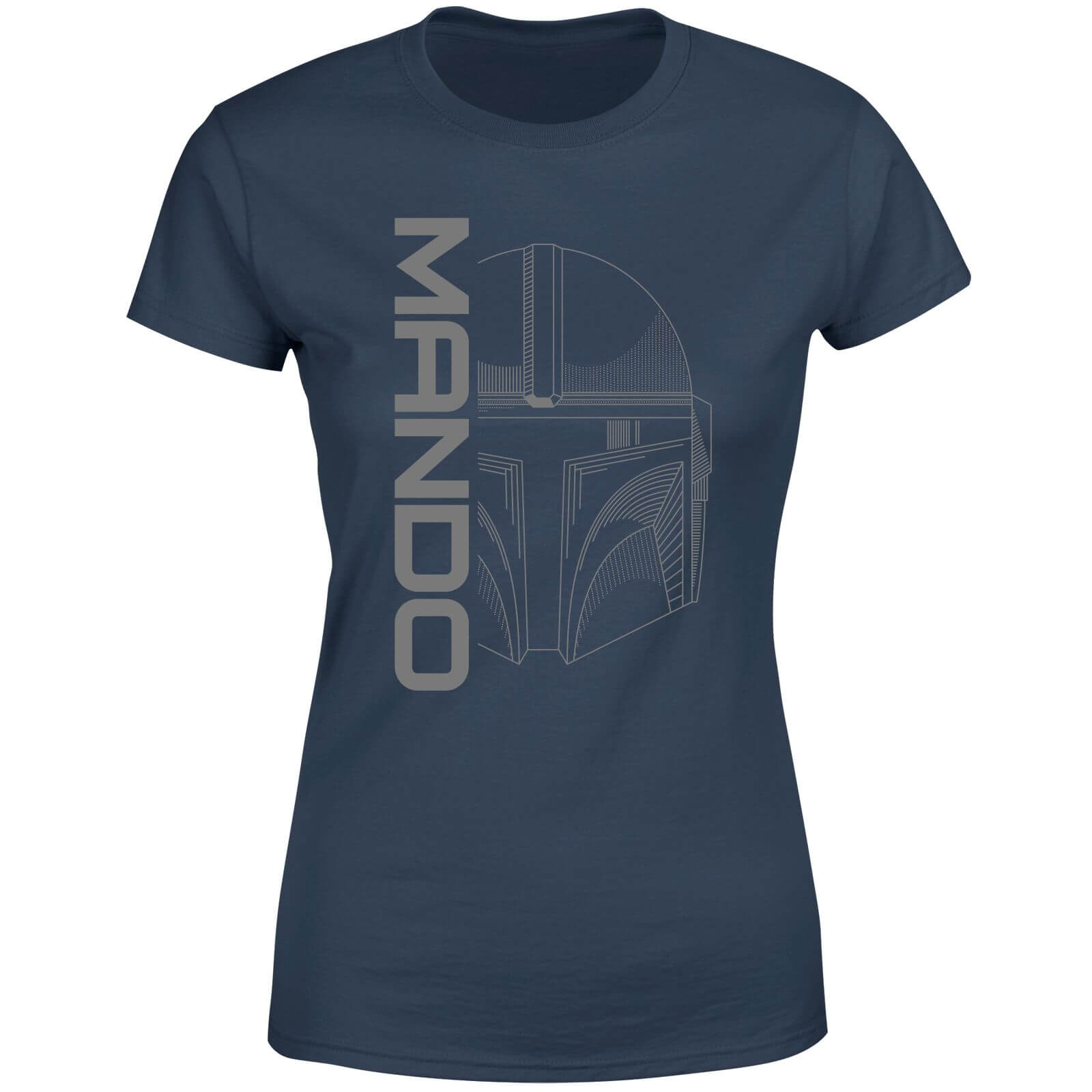 Star Wars The Mandalorian Mando Women's T-Shirt - Navy - L