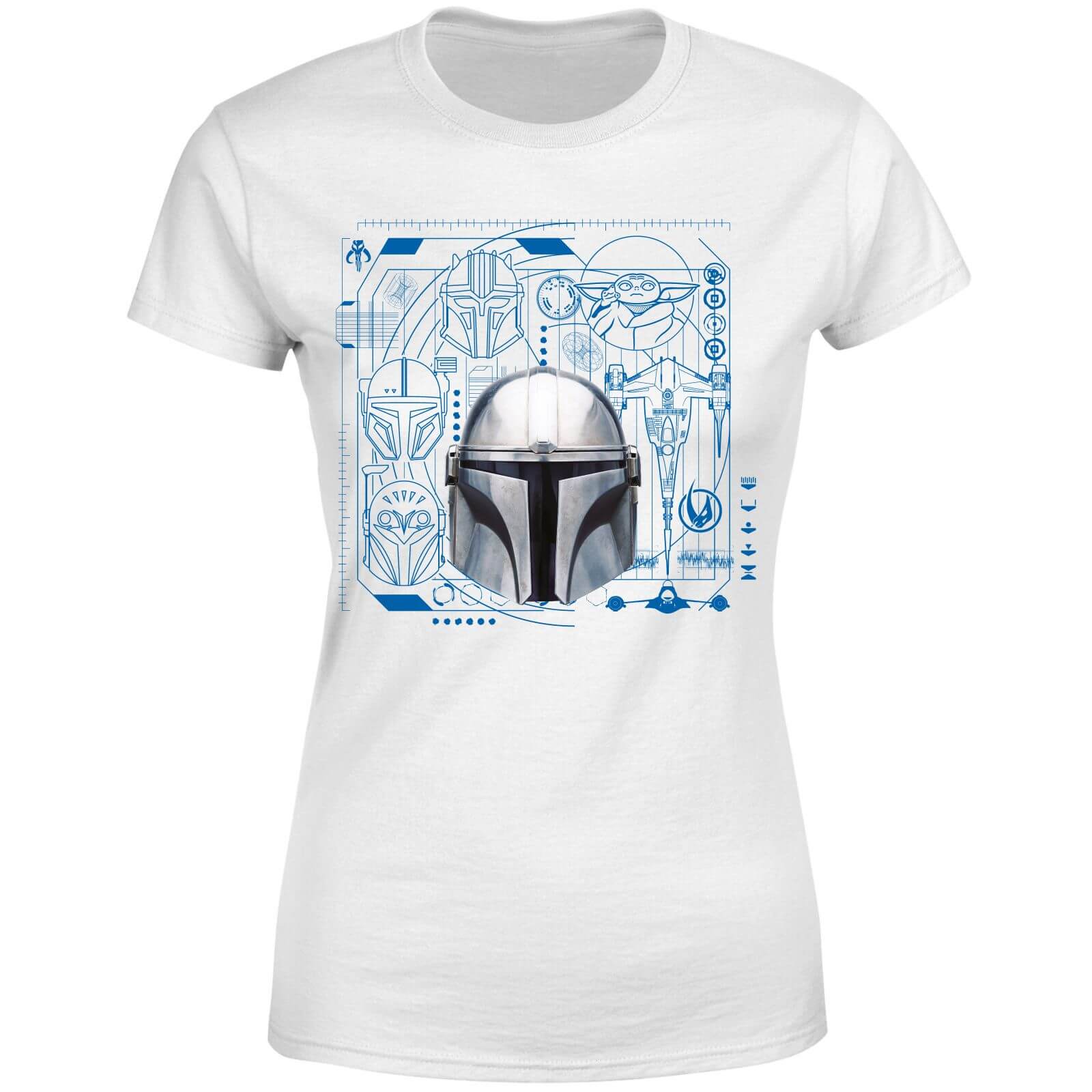 Star Wars The Mandalorian Schematics Women's T-Shirt - White - L
