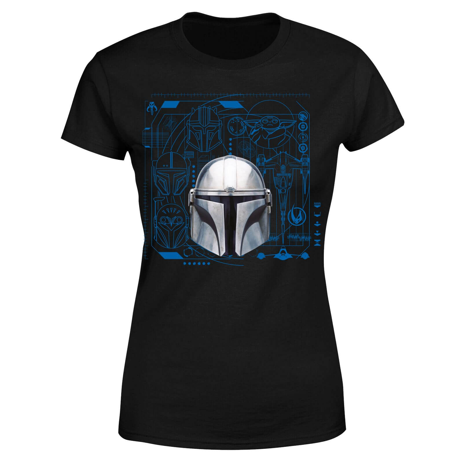 

Star Wars The Mandalorian Schematics Women's T-Shirt - Black - L