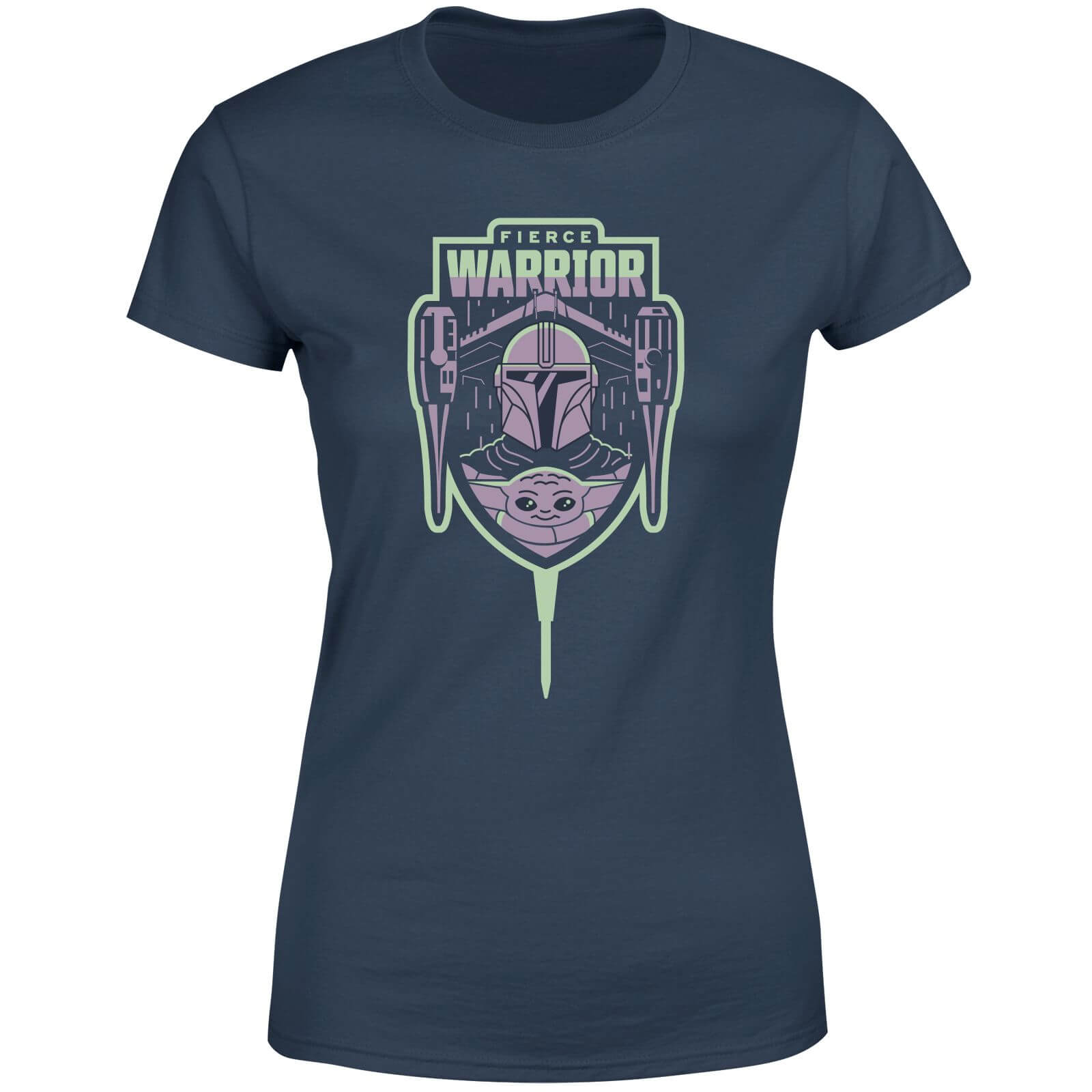 

Star Wars The Mandalorian Fierce Warrior Women's T-Shirt - Navy - XS