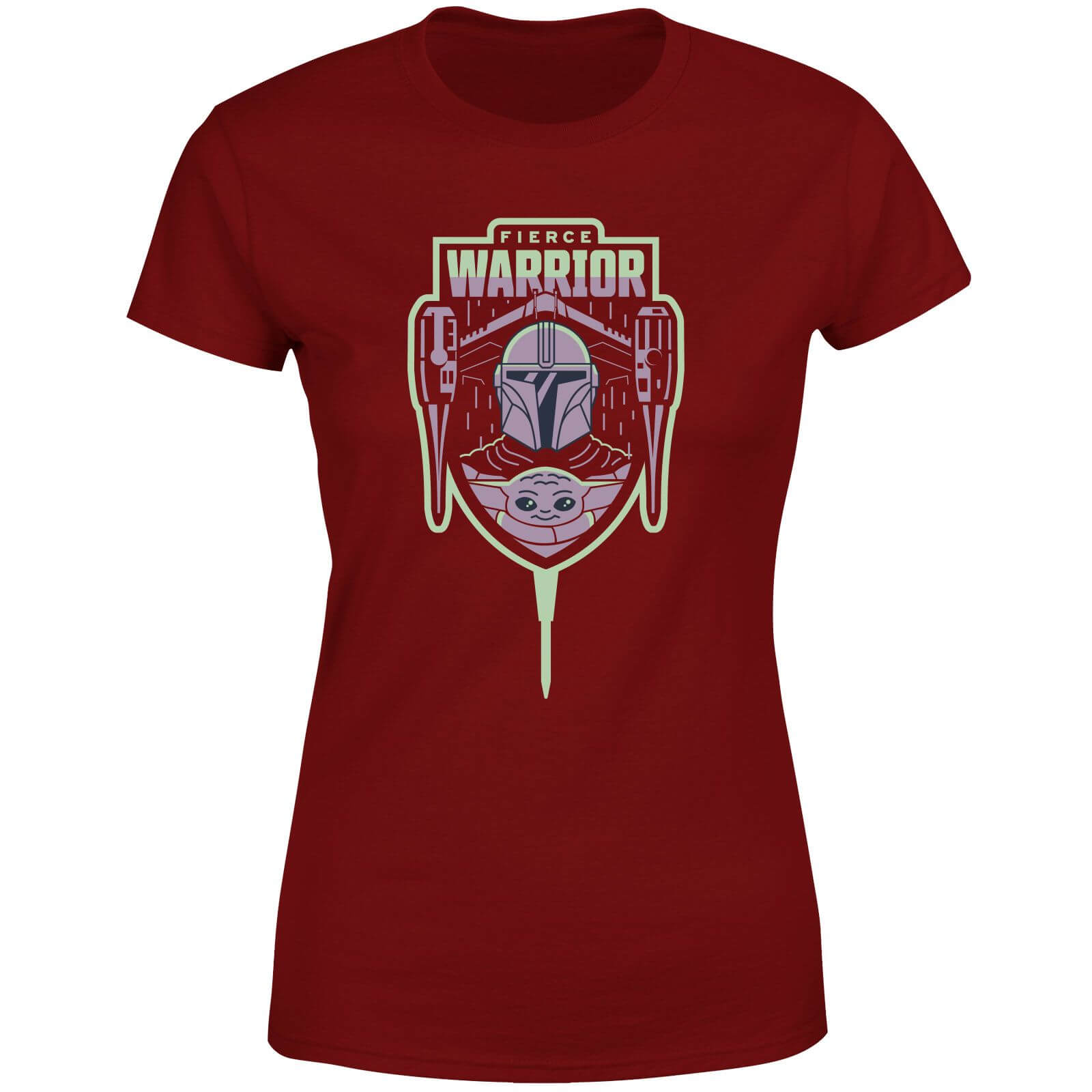 

Star Wars The Mandalorian Fierce Warrior Women's T-Shirt - Burgundy - XXL