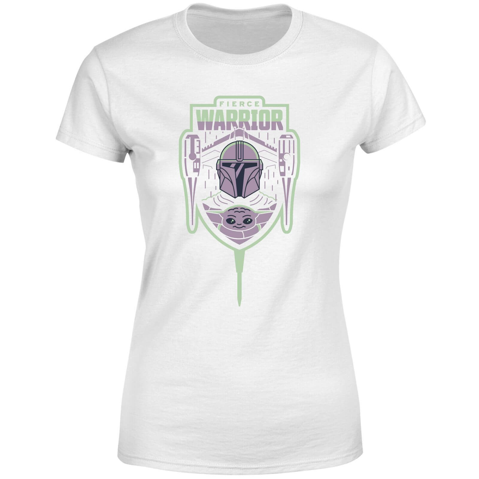 

Star Wars The Mandalorian Fierce Warrior Women's T-Shirt - White - XS