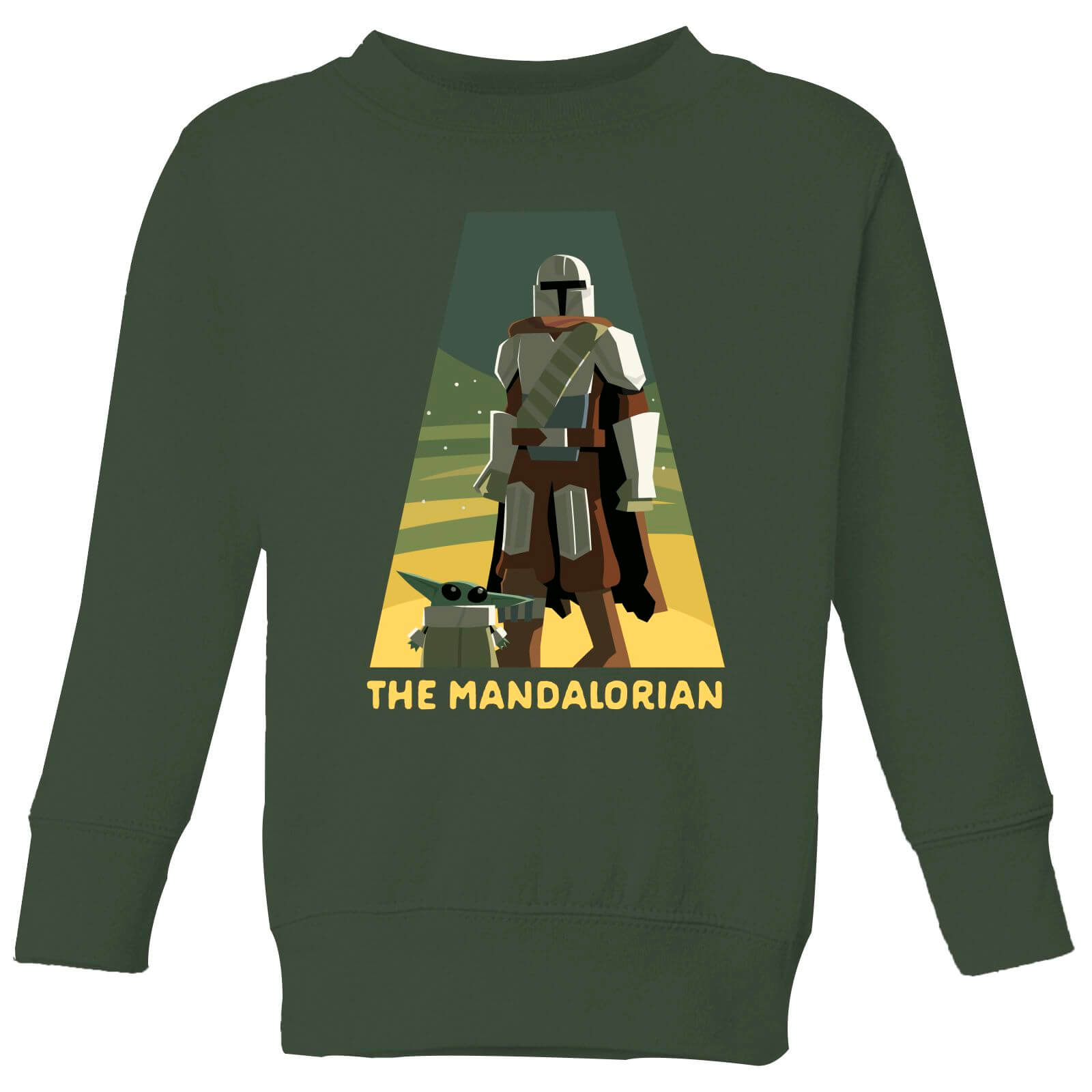 

Star Wars The Mandalorian Artistic Pose Kids' Sweatshirt - Green - 5-6 Anni