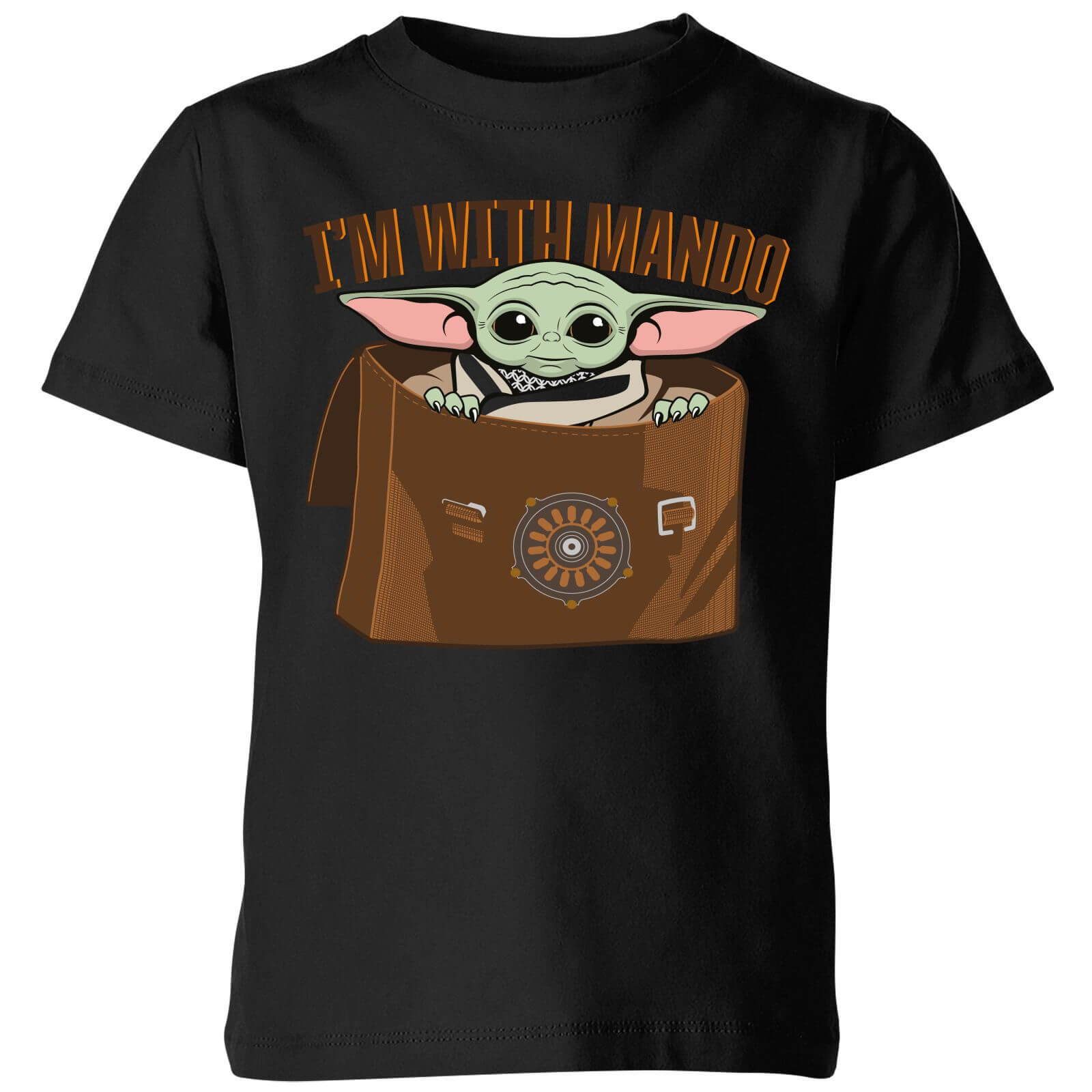 Star Wars The Mandalorian I'm With Mando Kids' T-Shirt - Black - 5-6 Jahre