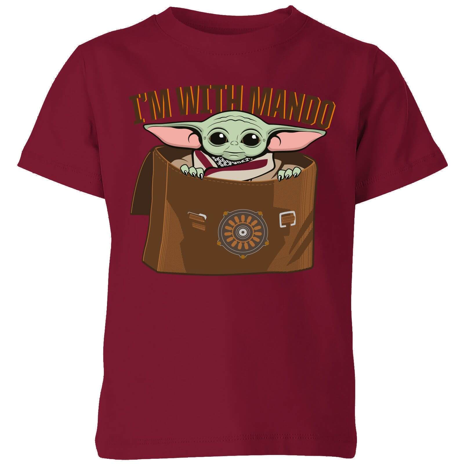 

Star Wars The Mandalorian I'm With Mando Kids' T-Shirt - Burgundy - 7-8 Anni