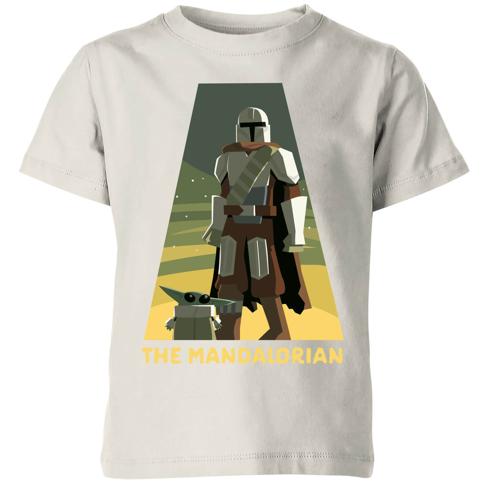 Star Wars The Mandalorian Artistic Pose Kids' T-Shirt - Cream - 3-4 Years