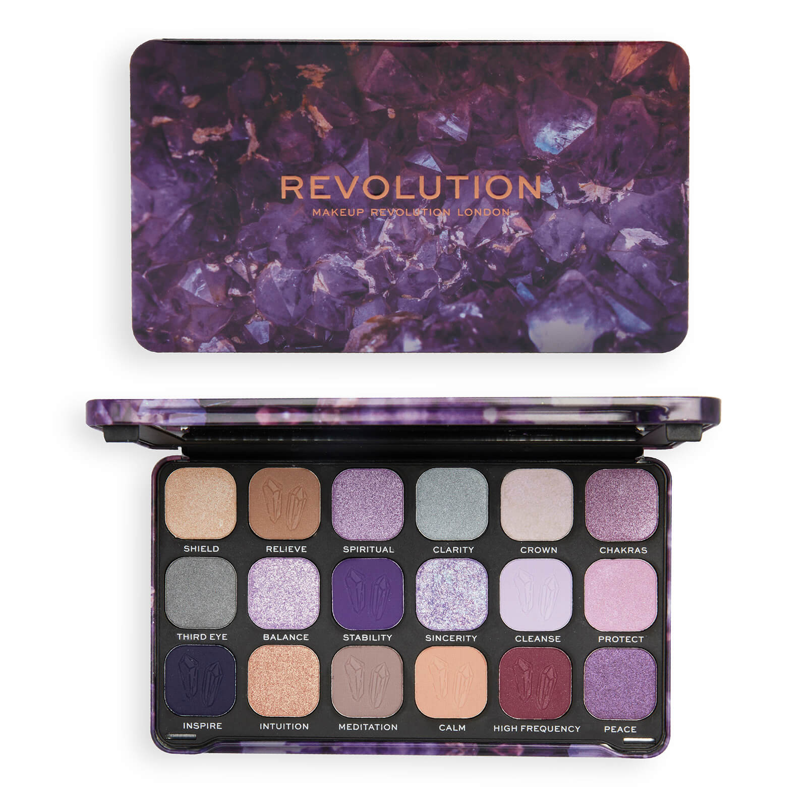 Makeup Revolution Revolution Crystal Aura Forever Flawless Shadow Palette (various Shades) - Amethyst