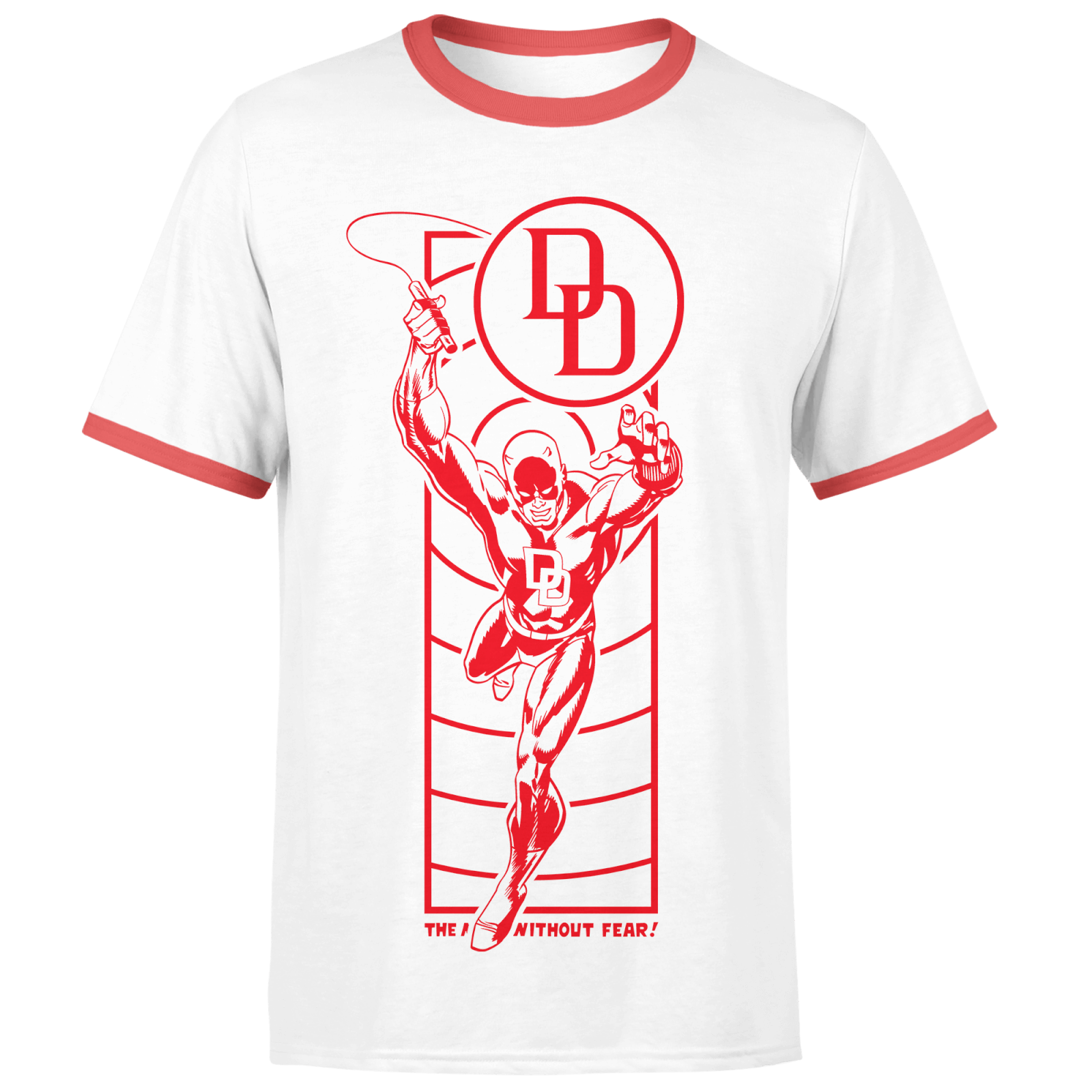 

Marvel Daredevil Senses Men's Ringer T-Shirt - White/Red - XXL - White/Red