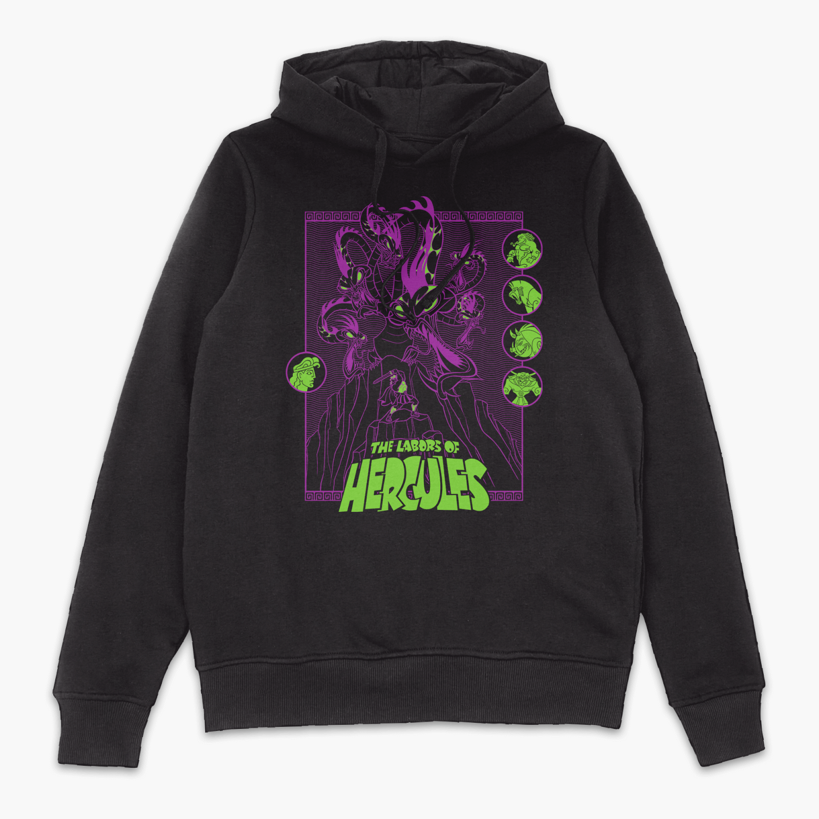 Hercules Labors Of Hercules Hoodie - Black - XXL - Nero