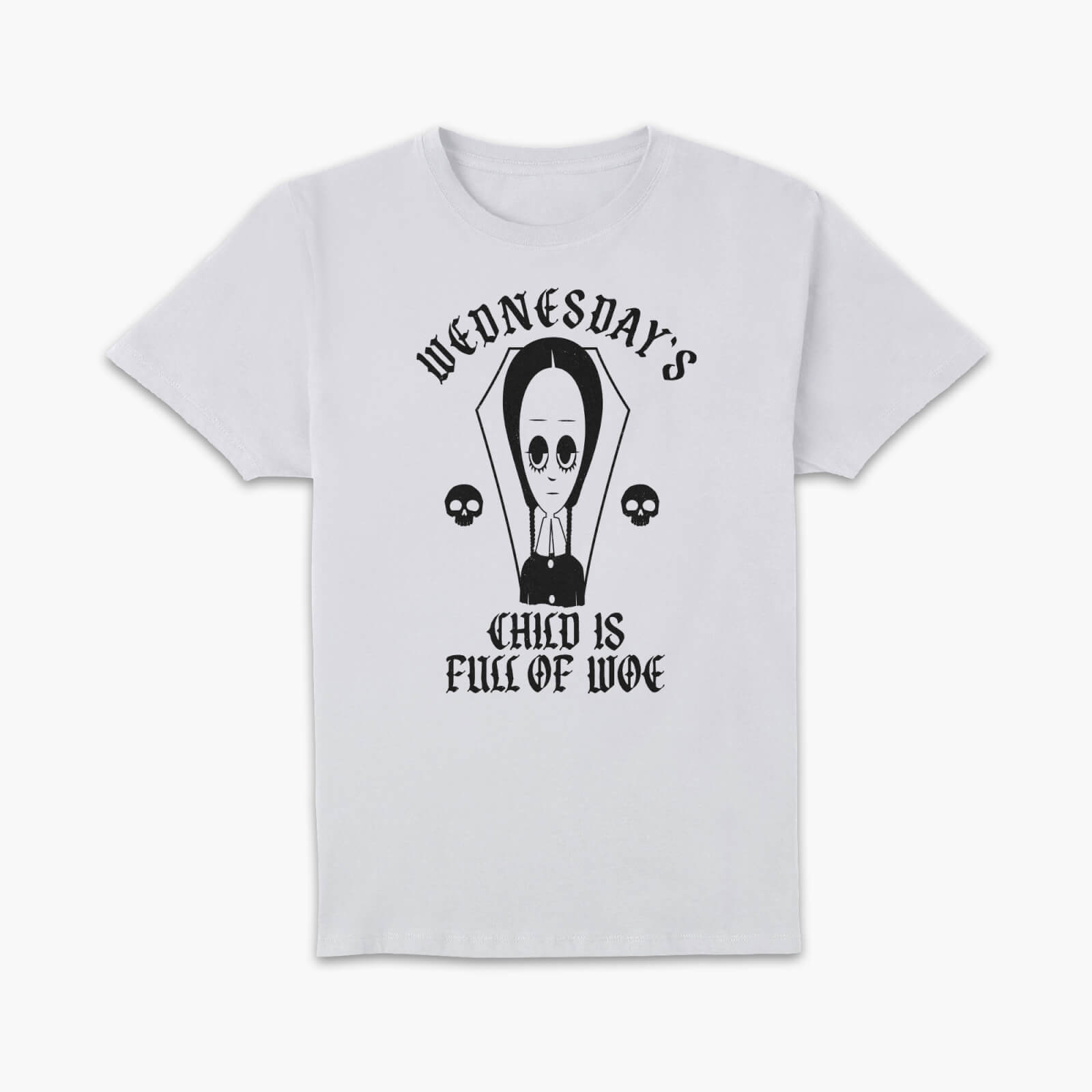 

The Addams Family Wednesday's Child Is Full Of Woe Men's T-Shirt - White - XL - Bianco