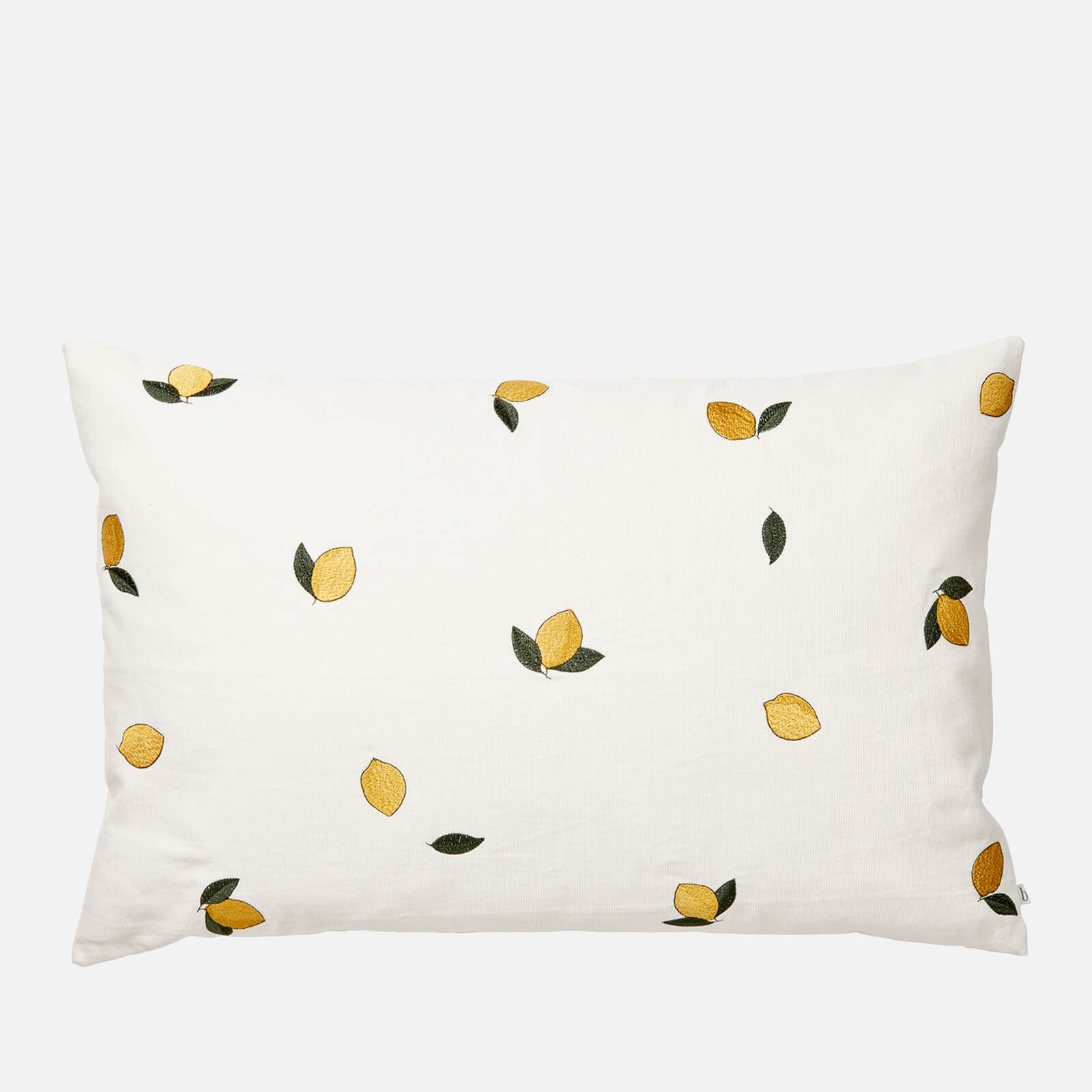 Photos - Pillow Broste Copenhagen Embroidered Cushion Cover - Lemon - 40cm x 60cm 50030267