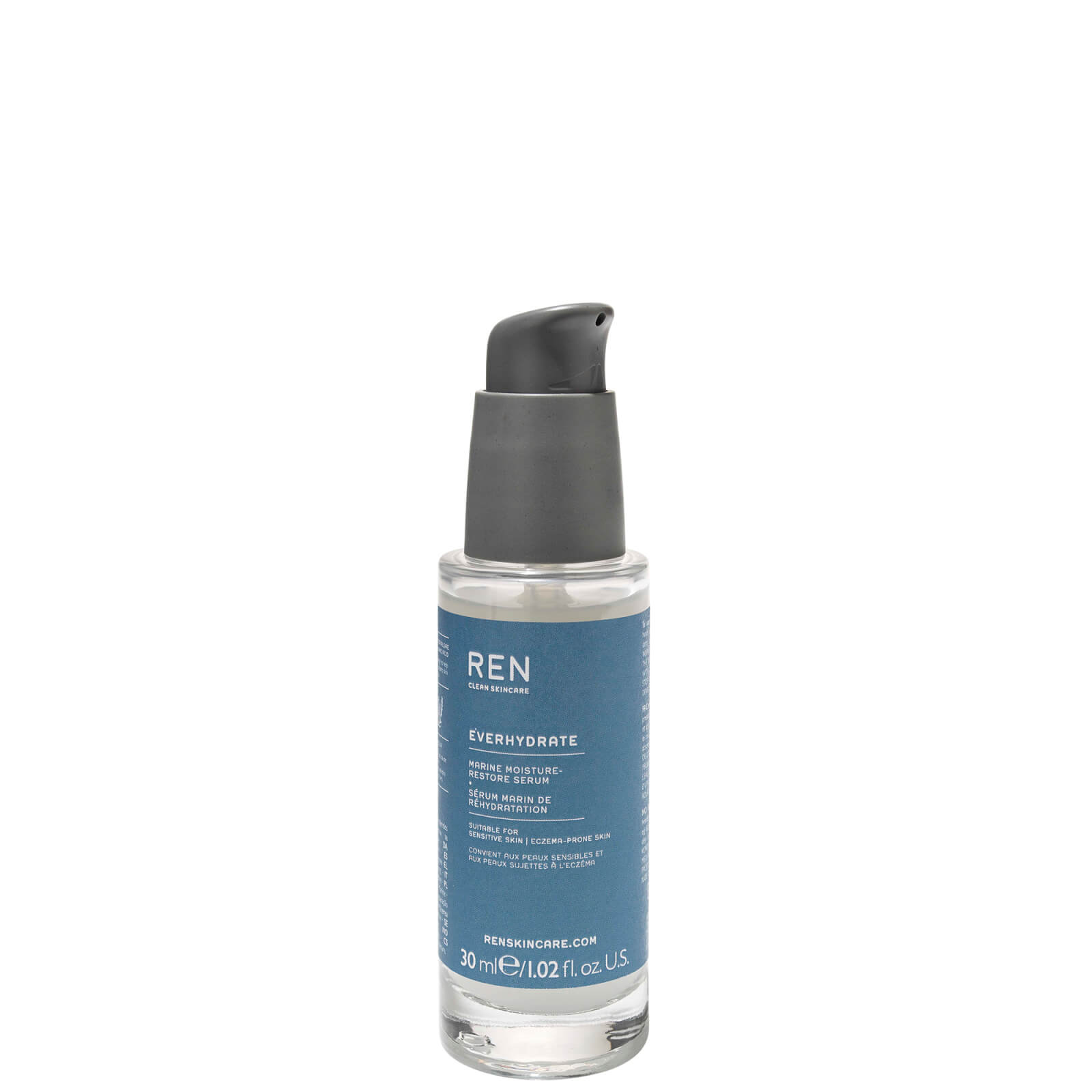 Photos - Cream / Lotion REN Clean Skincare Everhydrate Marine Moisture-Restore Serum 30ml 
