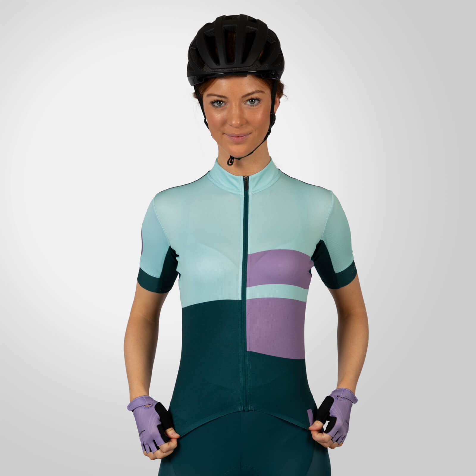 Endura Women's FS260 Print S/S Jersey - Violet | Extra 10% off first order.
