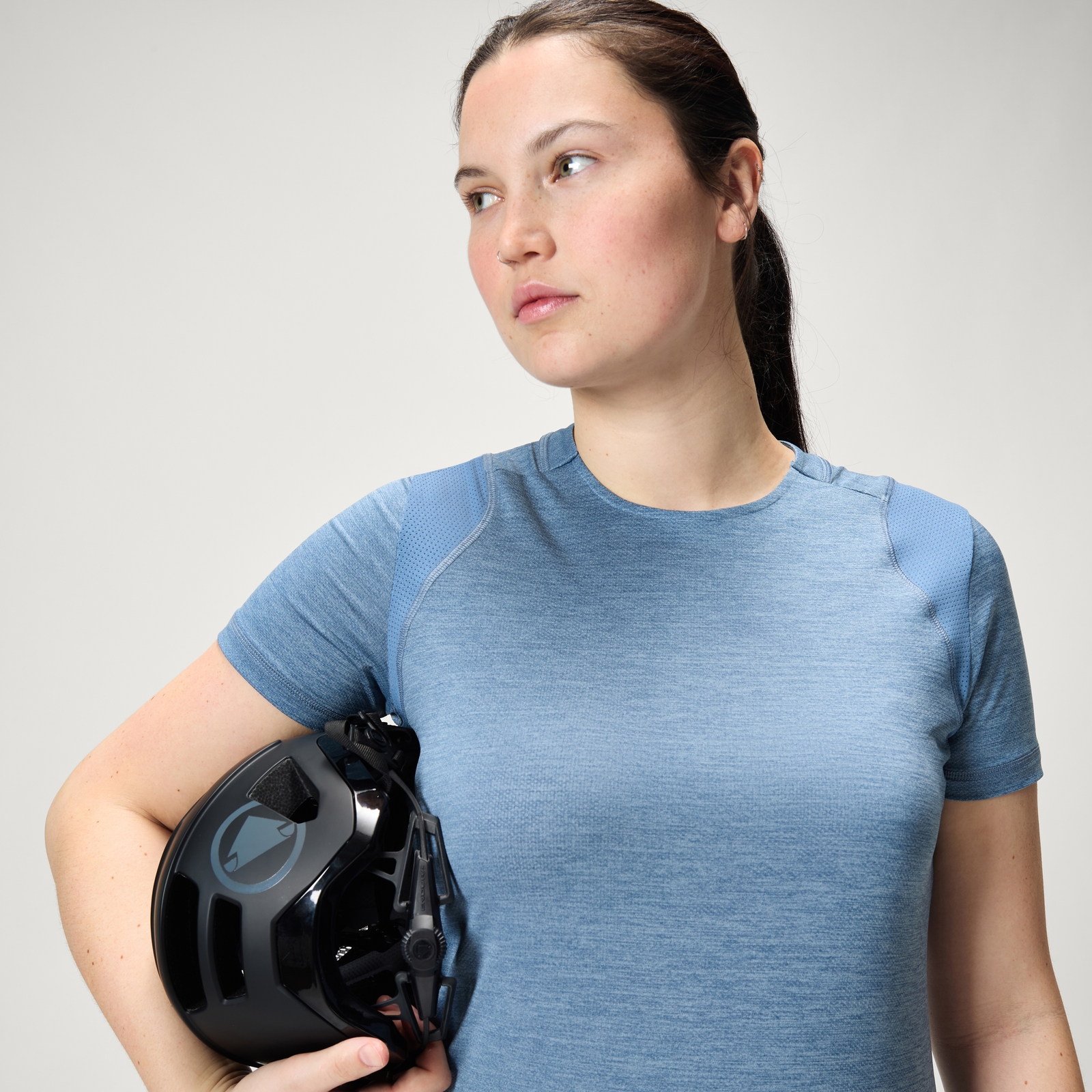 Endura Women's SingleTrack S/S Jersey - Blue steel | Extra 10% off first order.