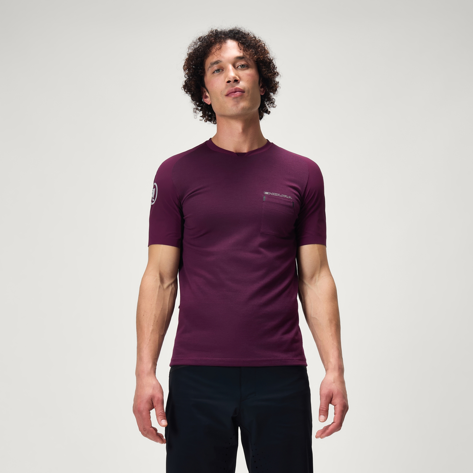Endura Men's GV500 Foyle Tech Tee - Aubergine | Extra 10% off first order.