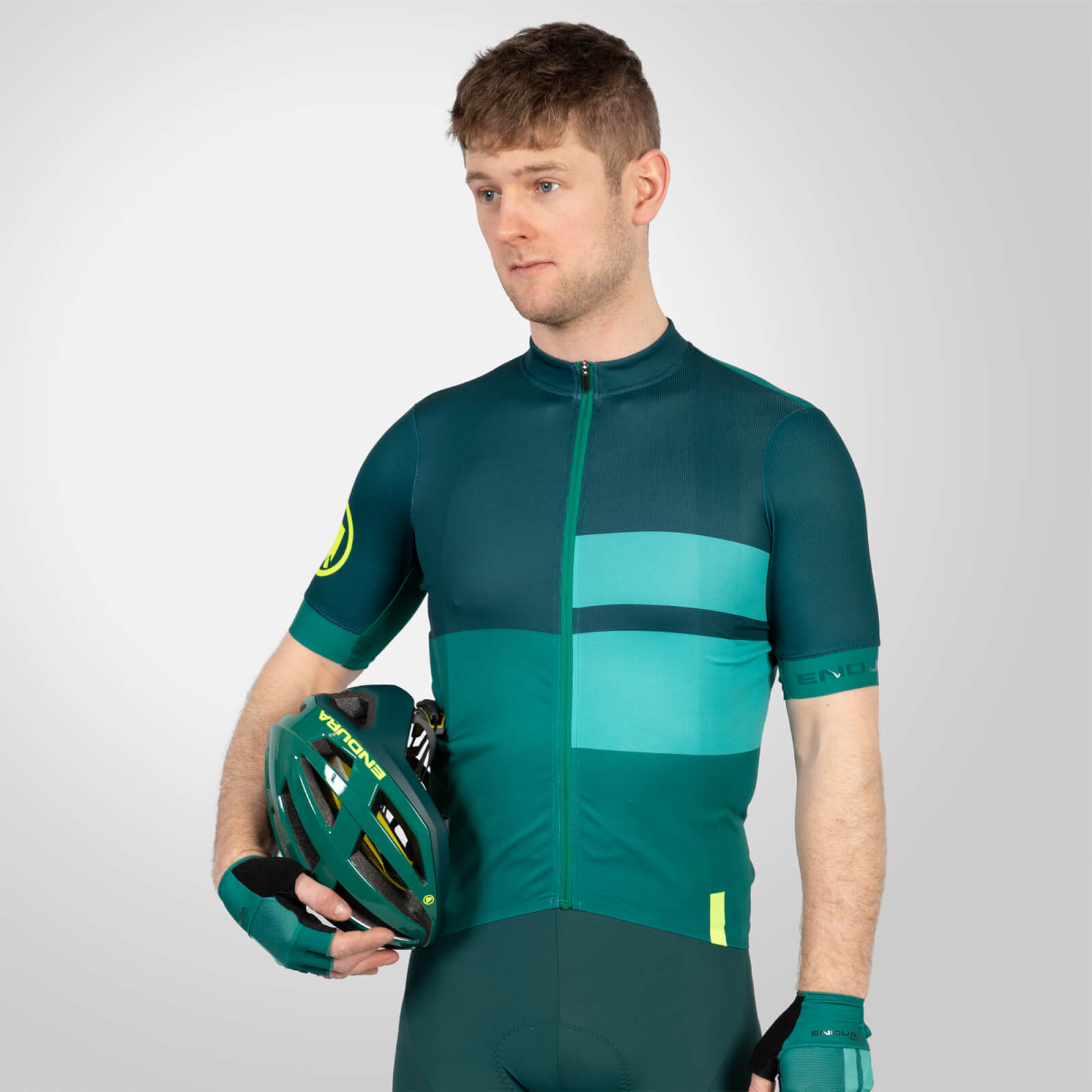 Endura Men's FS260 Print S/S Jersey - Emerald Green | Extra 10% off first order.