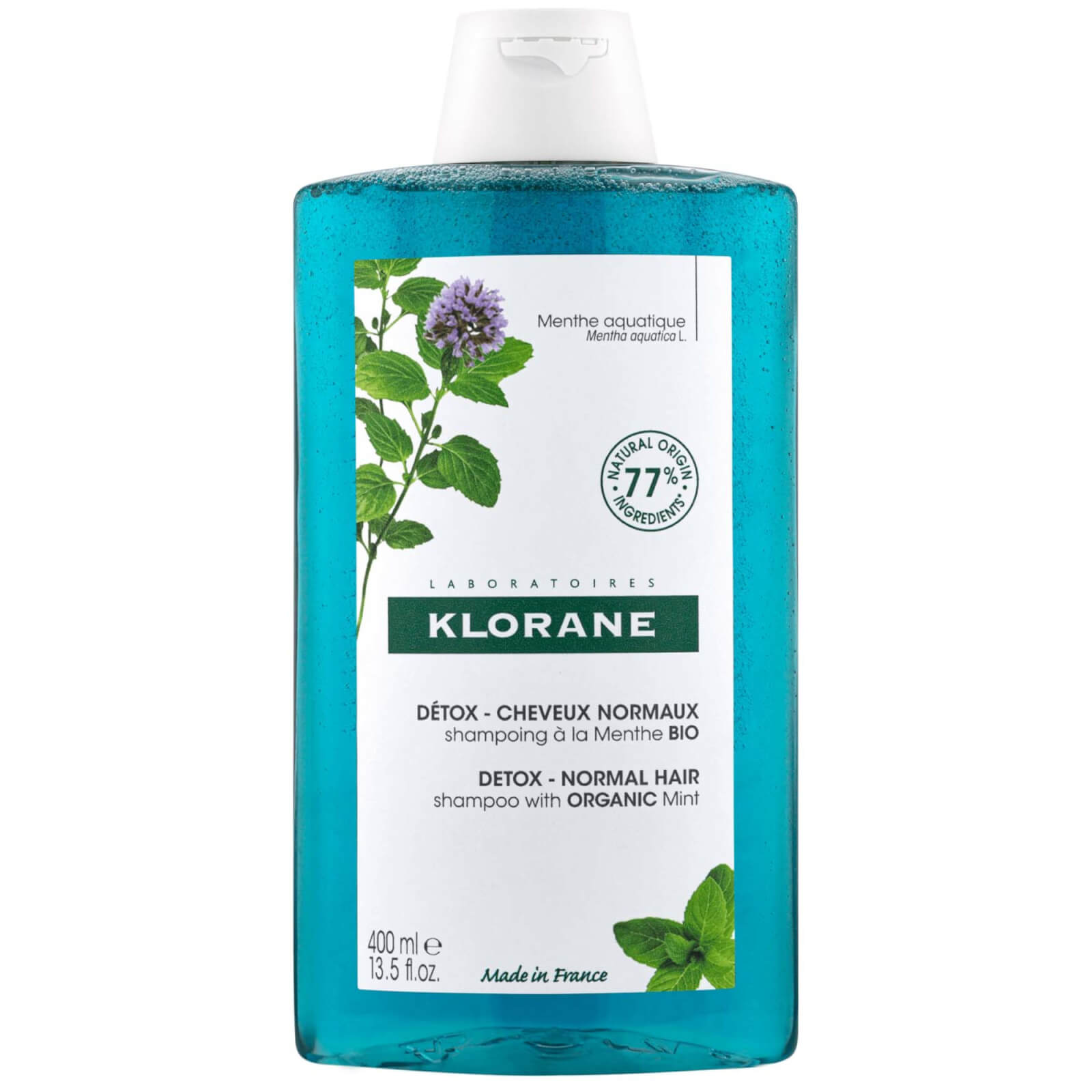 Photos - Hair Product Klorane Detox Shampoo with Aquatic Mint 400ml P0006939 