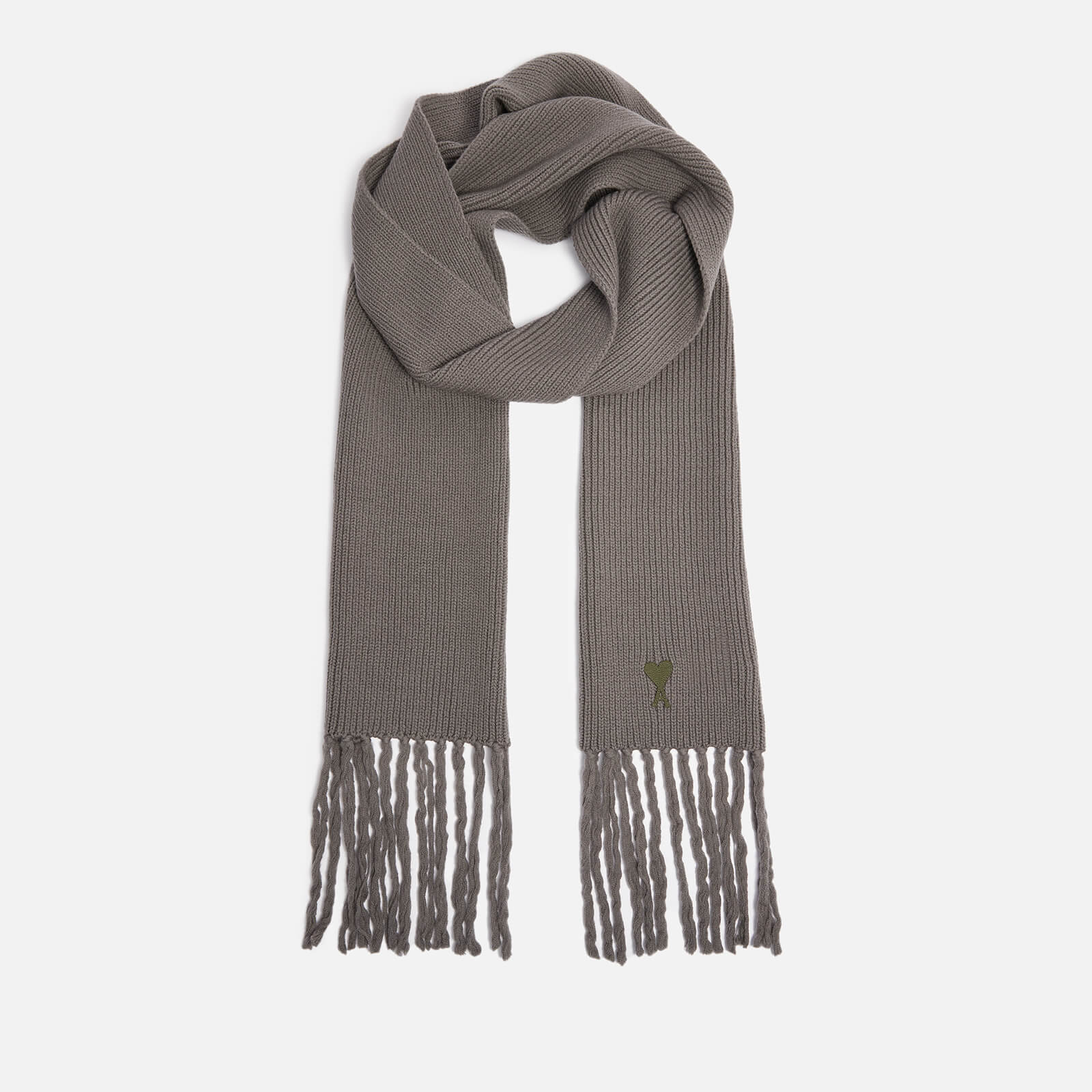 AMI x Coggles Intarsia-Knit Wool Scarf