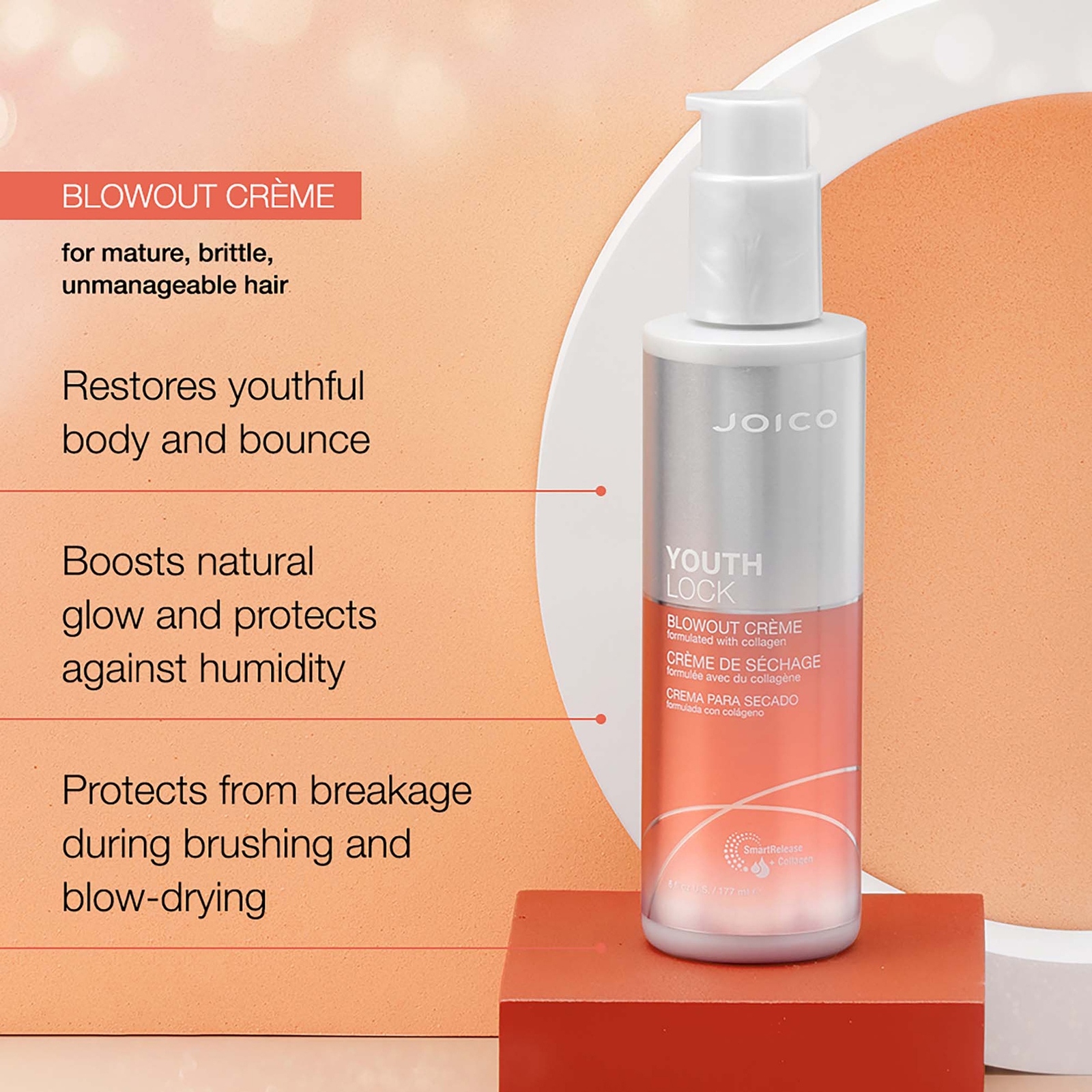 Thumbnail - Joico YouthLock Anti-Frizz Blowout Crème 50ml