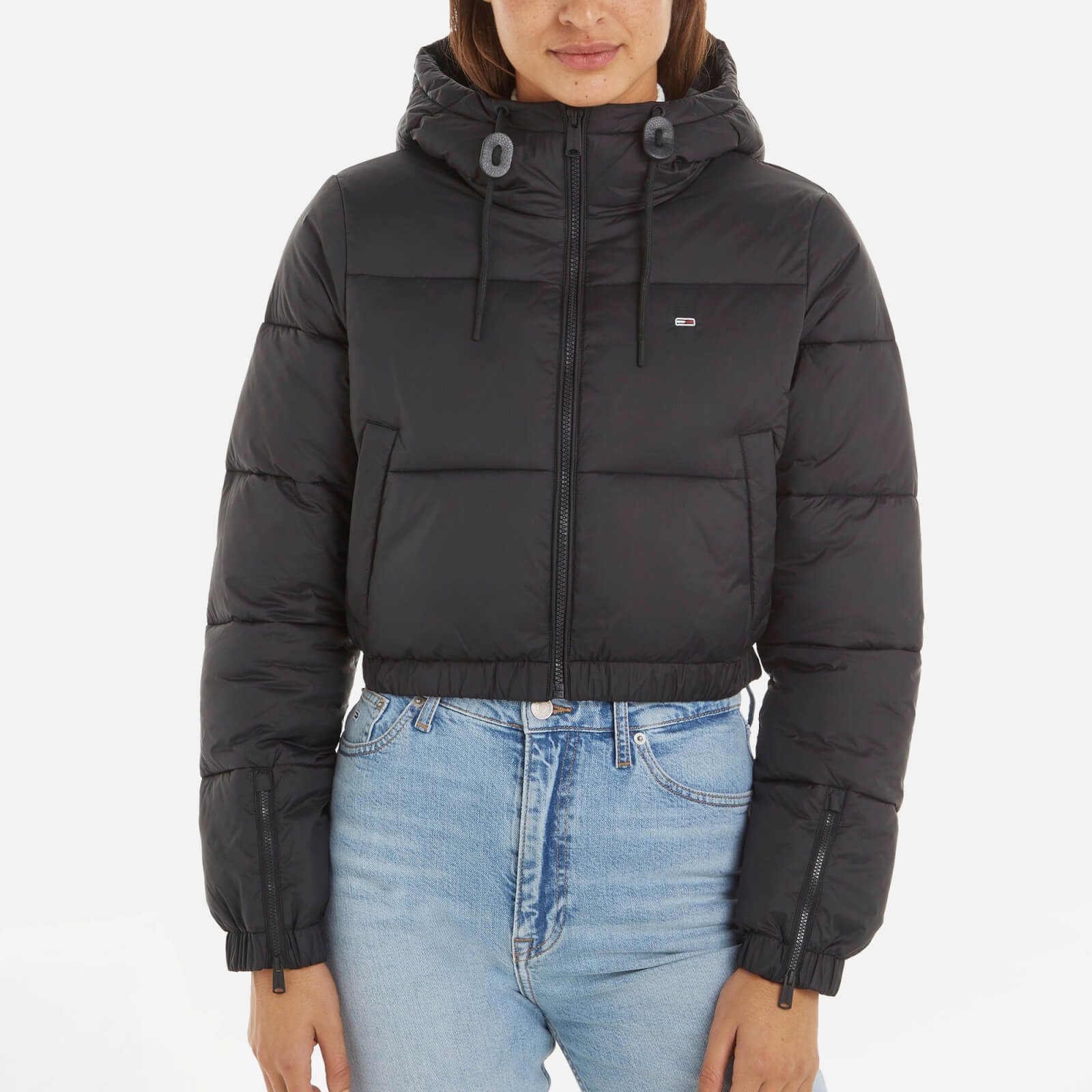 Tommy Jeans Cropped Shell Hooded Puffer Jacket