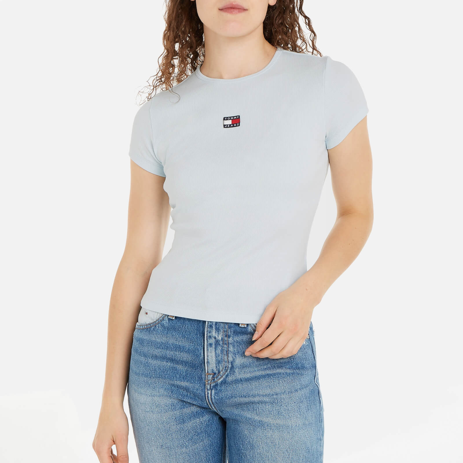 Tommy Jeans Small Badge Ribbed Stretch-Cotton Baby T-shirt product