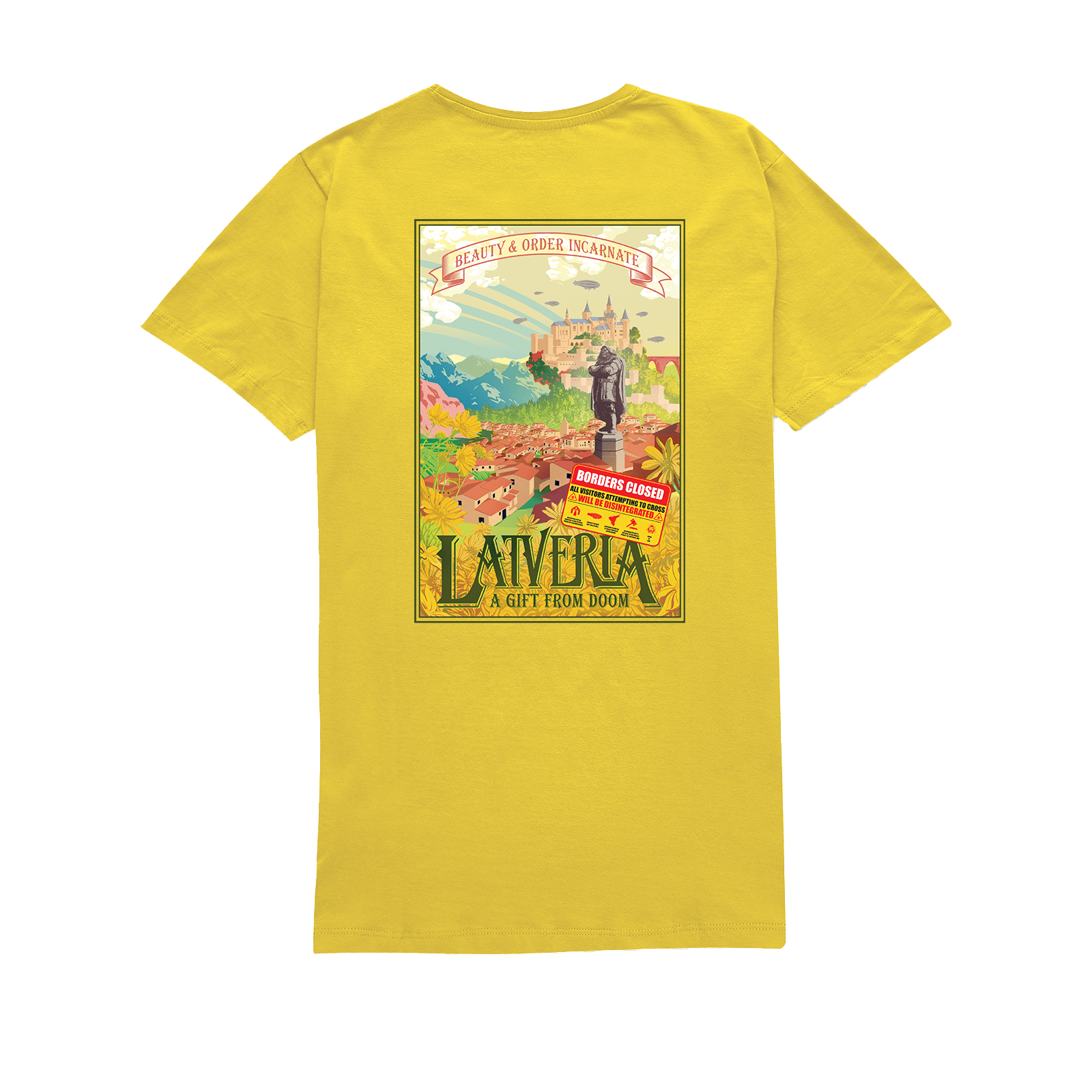 

Fantastic Four Doom Hero Lands Latveria Unisex T-Shirt - Yellow - XS - Giallo