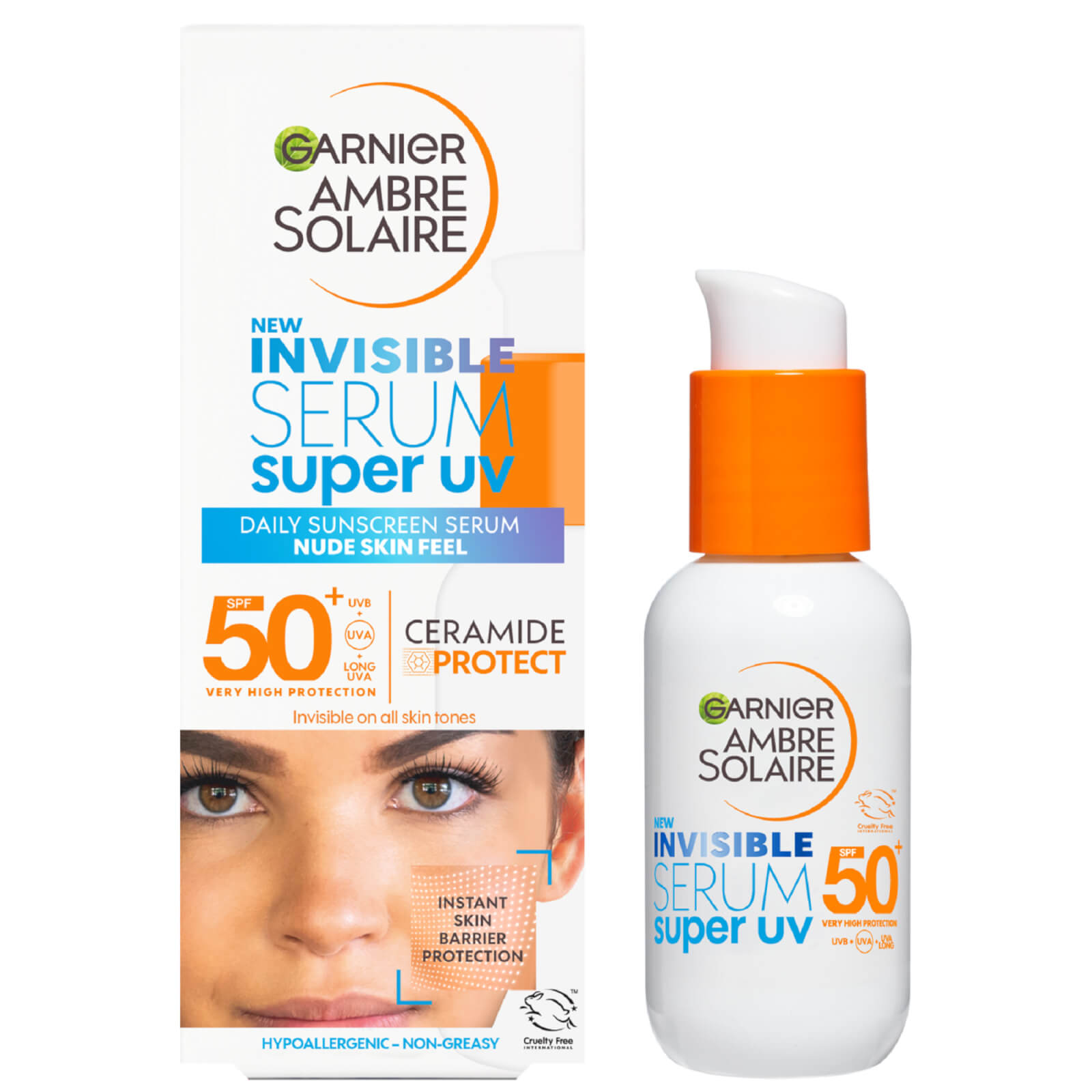 Photos - Sun Skin Care Garnier Ambre Solaire SPF 50+ Super UV Invisible Face Serum 30ml C6853900 