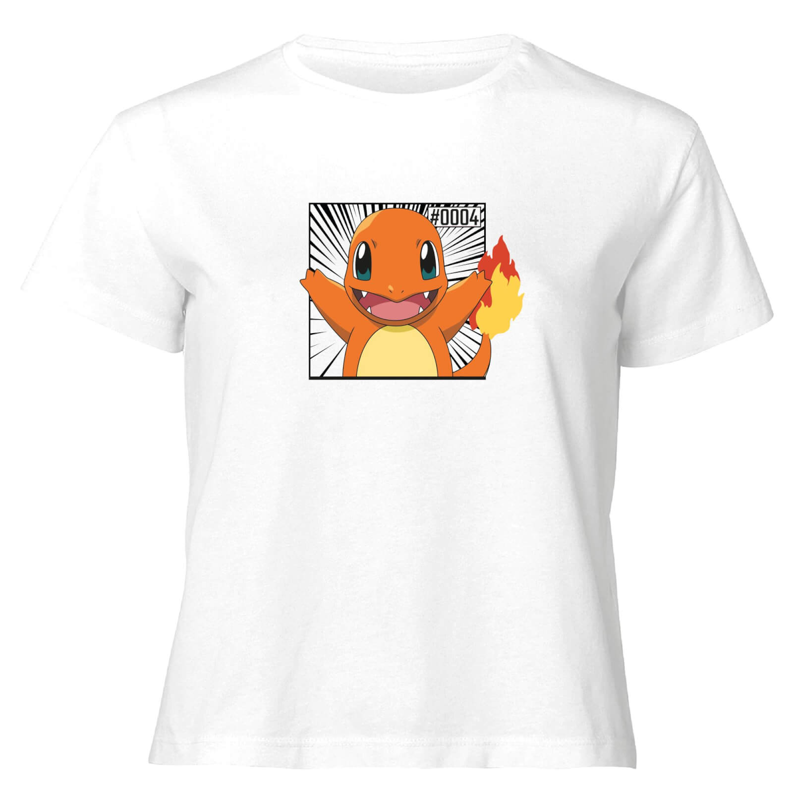 

Pokémon Pokédex Charmander #0004 T-Shirt da Donna Cropped - Bianco - L