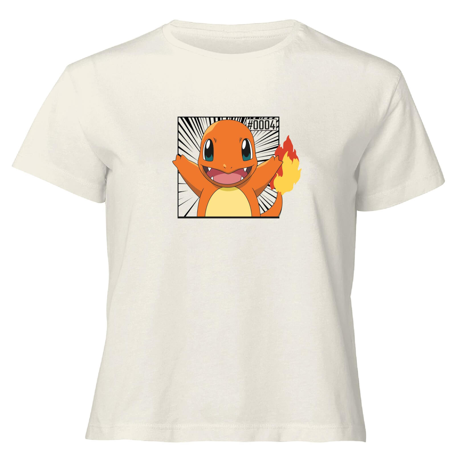 

Pokémon Pokédex Charmander #0004 T-Shirt da Donna Cropped - Crema - M