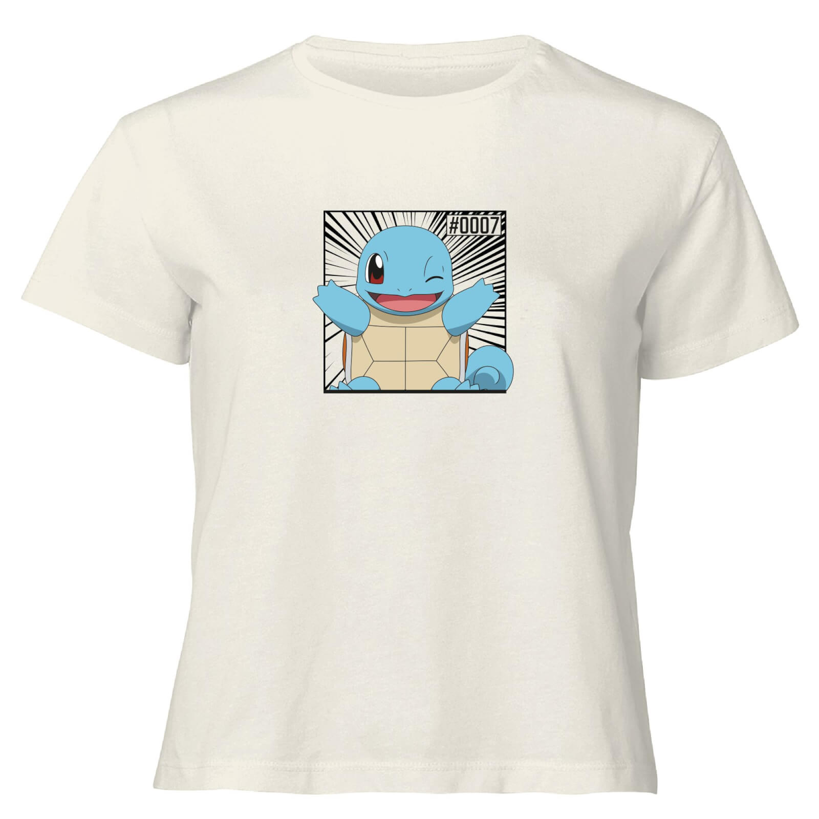 

Pokémon Pokédex Squirtle #0007 T-Shirt da Donna Cropped - Crema - S