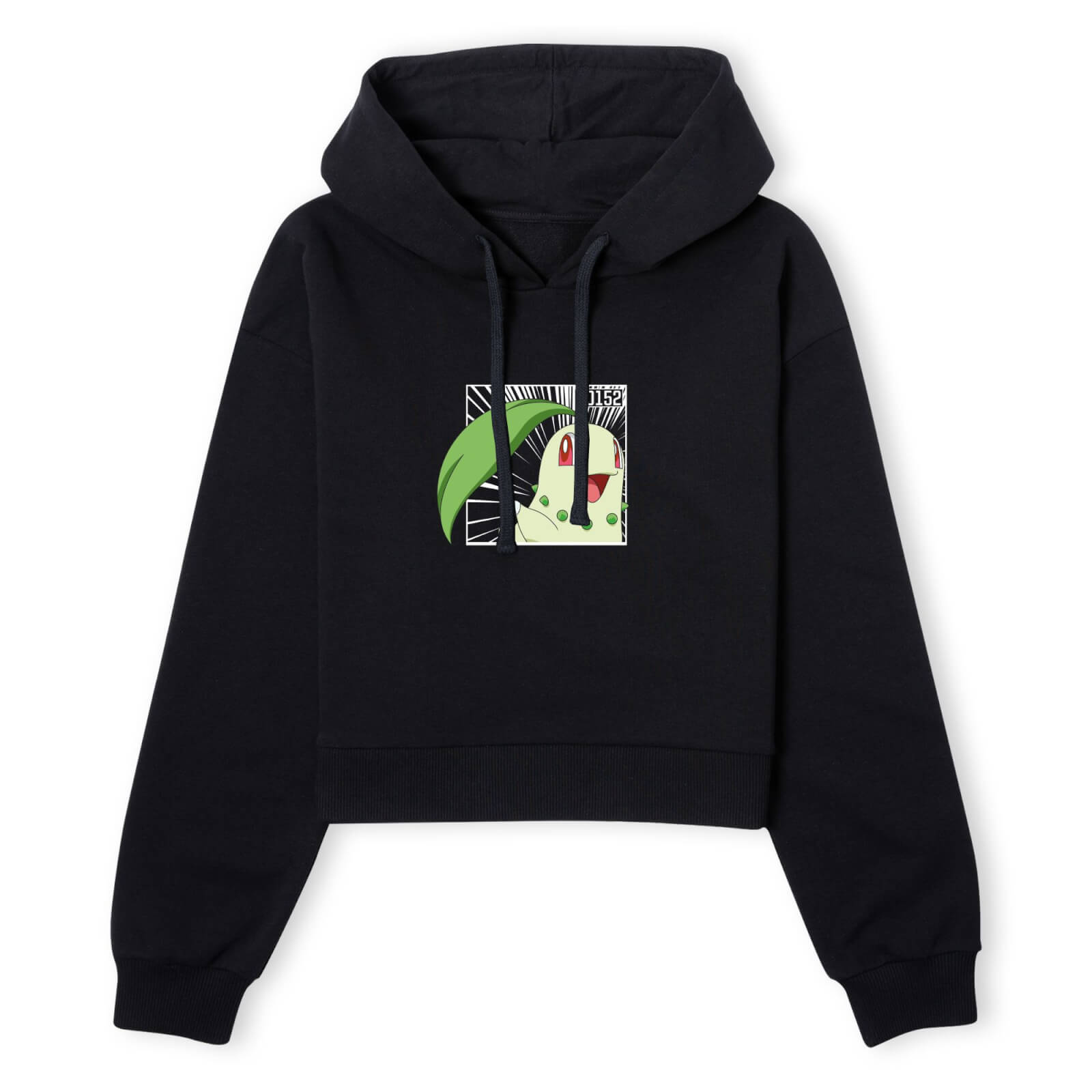 Pokemon Chikorita Women's Cropped Hoodie - Black - XS