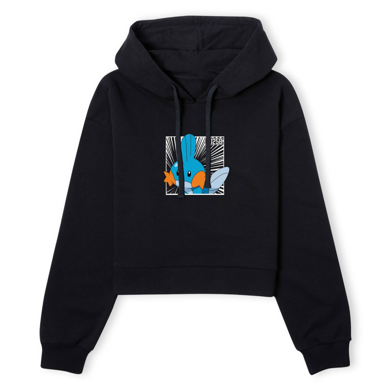Pokemon Mudkip Women's Cropped Hoodie - Black - XS
