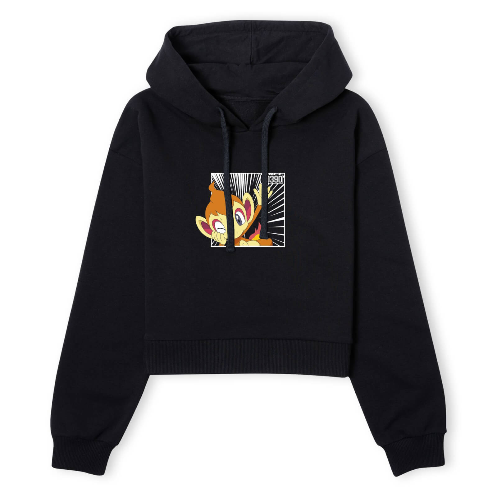 Pokemon Chimchar Women's Cropped Hoodie - Black - XS
