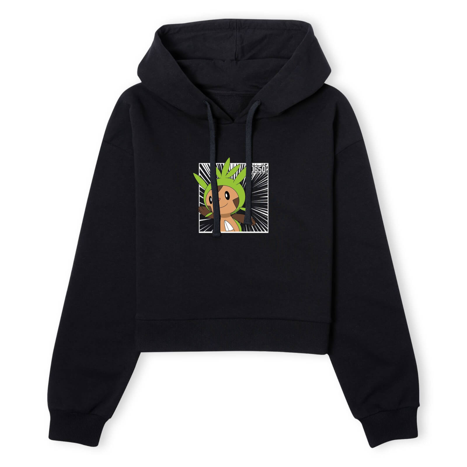 Pokemon Chespin Women's Cropped Hoodie - Black - XS