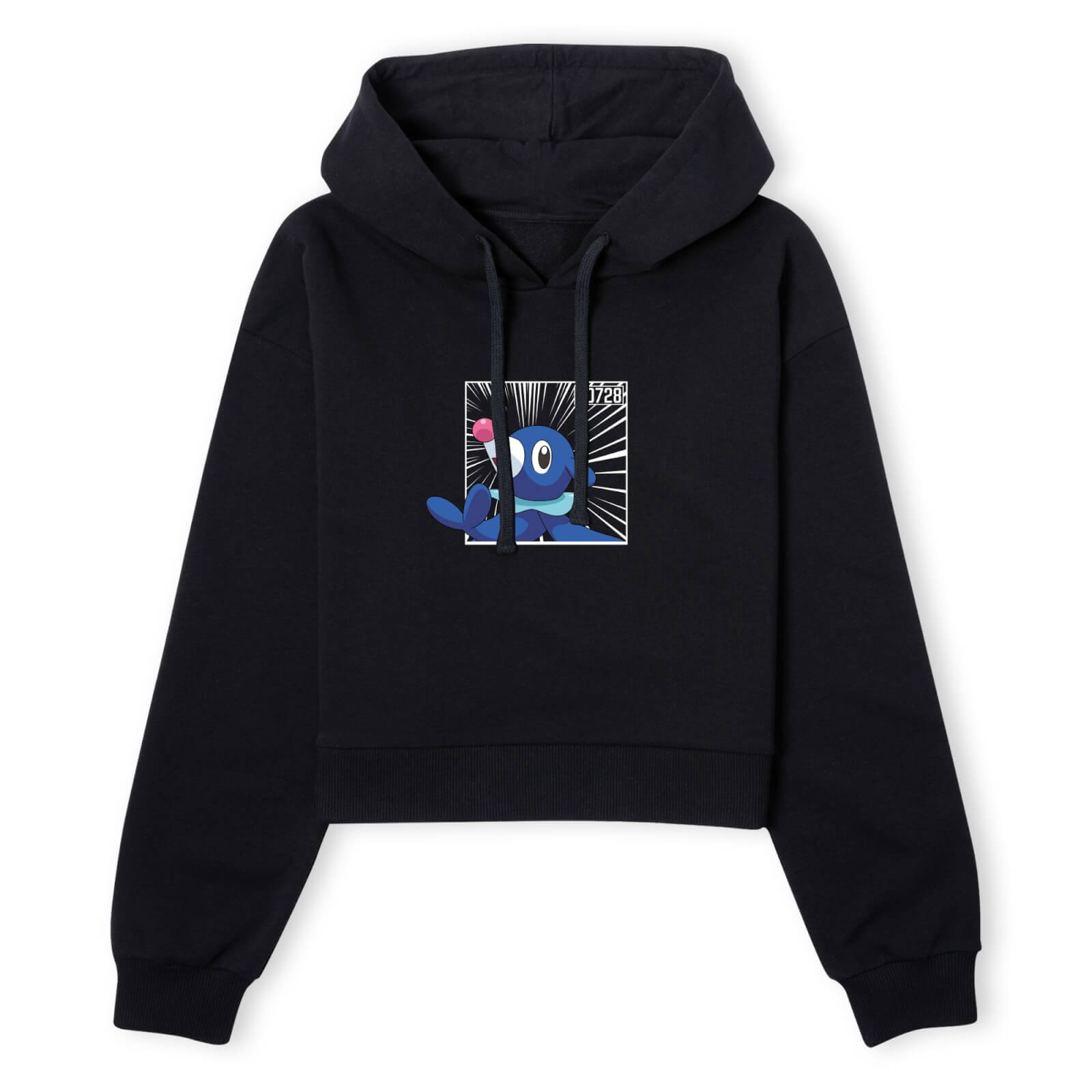 Pokemon Popplio Women's Cropped Hoodie - Black - XS