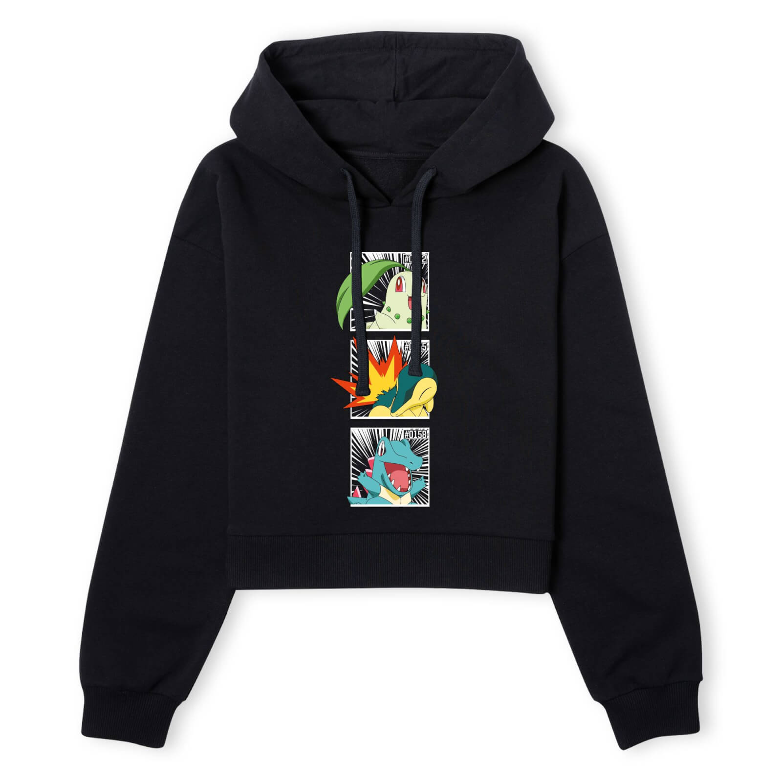 Pokemon Generation 2 Intro Women's Cropped Hoodie - Black - XS