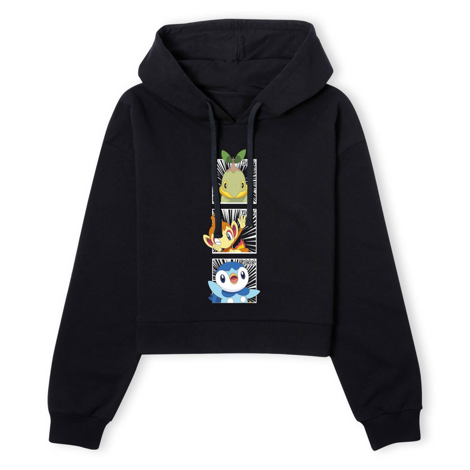 Pokemon Generation 4 Intro Women's Cropped Hoodie - Black - XS