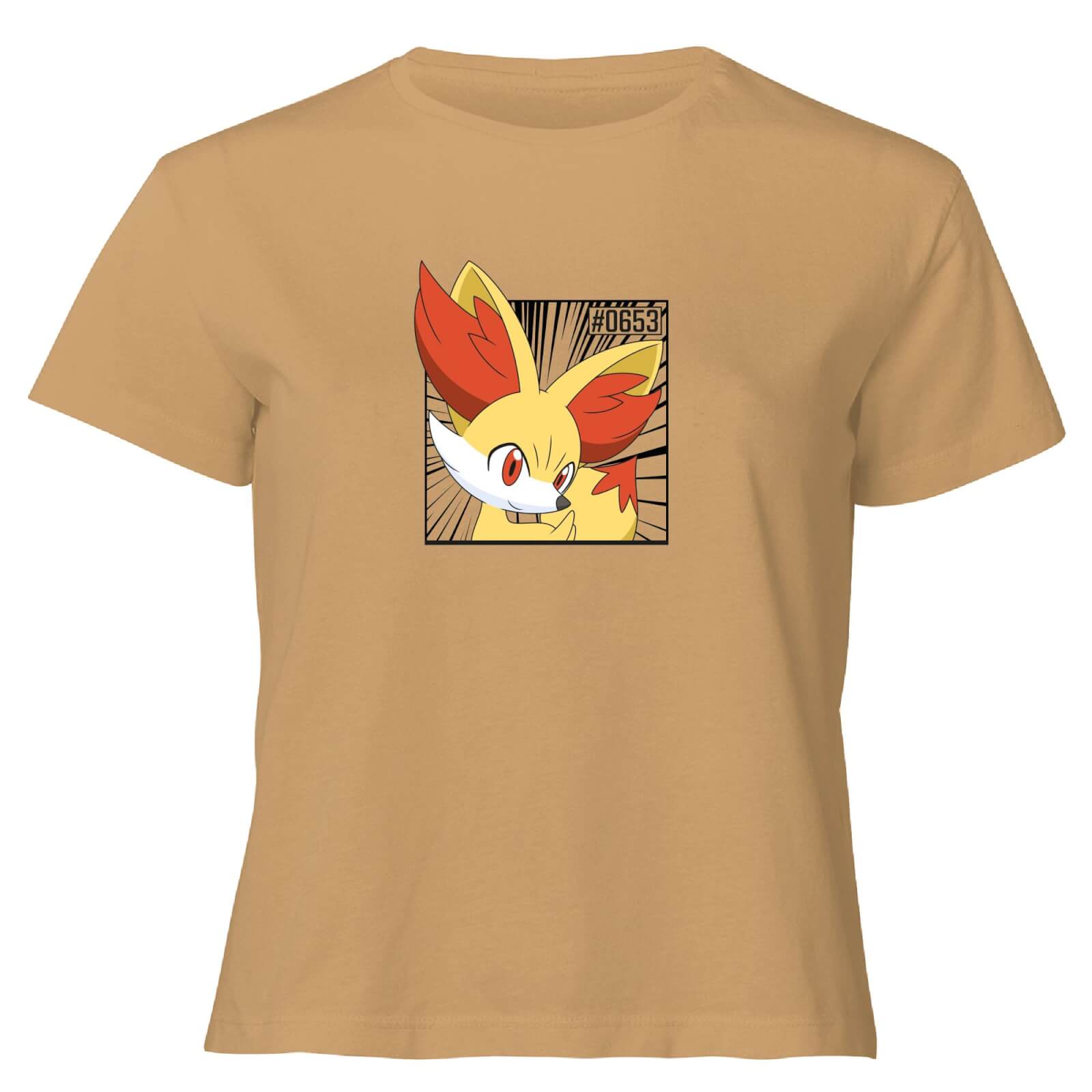 Pokemon Fennekin Women's Cropped T-Shirt - Tan - XL