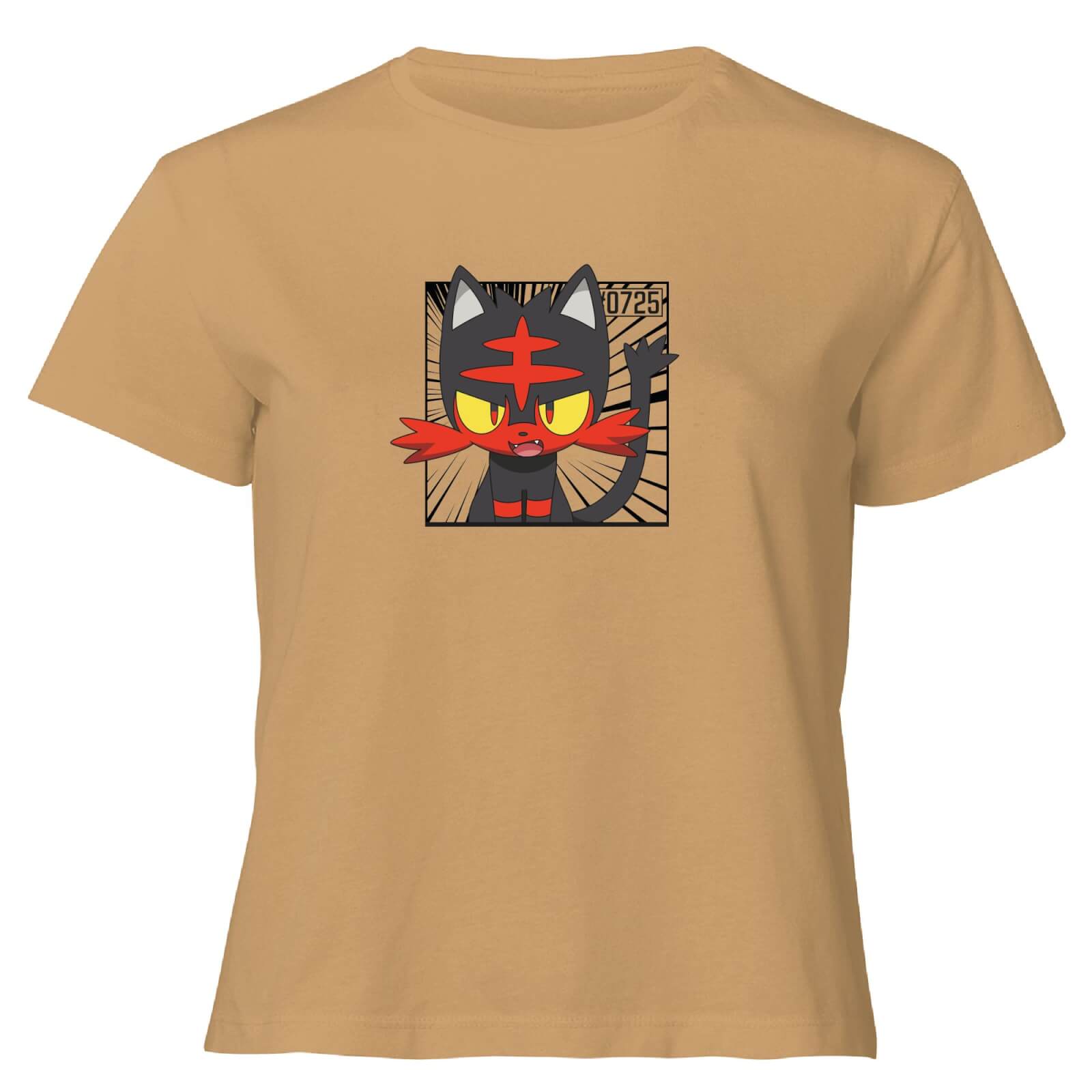 

Pokemon Litten Women's Cropped T-Shirt - Tan - XL